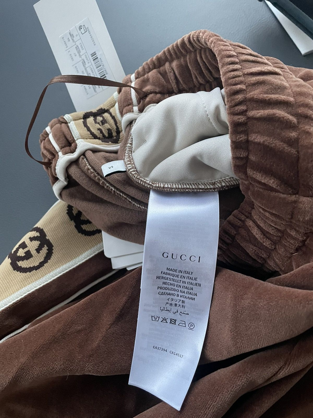 Gucci Super Runway GG Logo Chenille Velour Jogging Tracksuit Pant Size US 34 / EU 50 - 17 Thumbnail