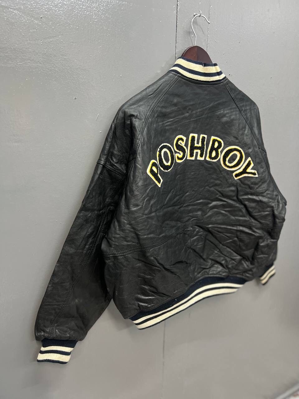 Other VINTAGE POSHBOY VARSITY LEATHER JACKET Size US L / EU 52-54 / 3 - 5 Thumbnail