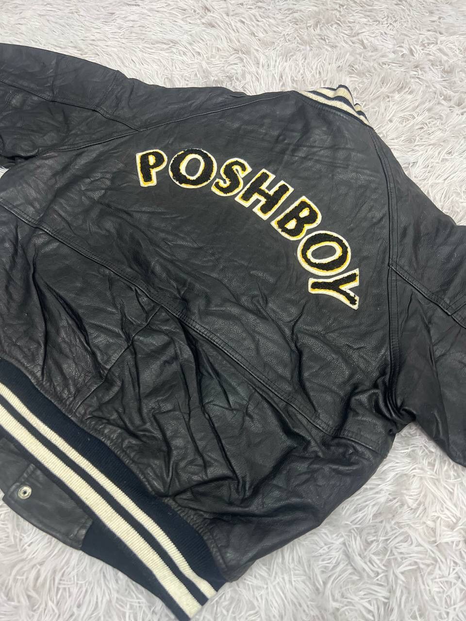 Other VINTAGE POSHBOY VARSITY LEATHER JACKET Size US L / EU 52-54 / 3 - 12 Thumbnail