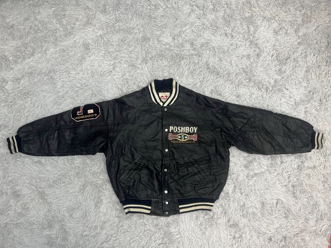 Other VINTAGE POSHBOY VARSITY LEATHER JACKET Size US L / EU 52-54 / 3 - 21 Thumbnail