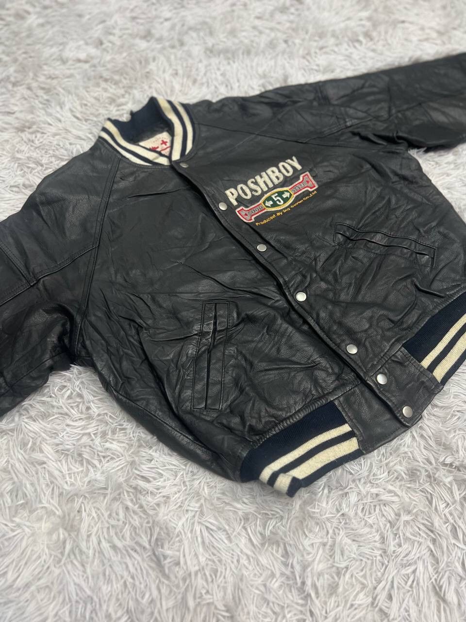 Other VINTAGE POSHBOY VARSITY LEATHER JACKET Size US L / EU 52-54 / 3 - 18 Thumbnail