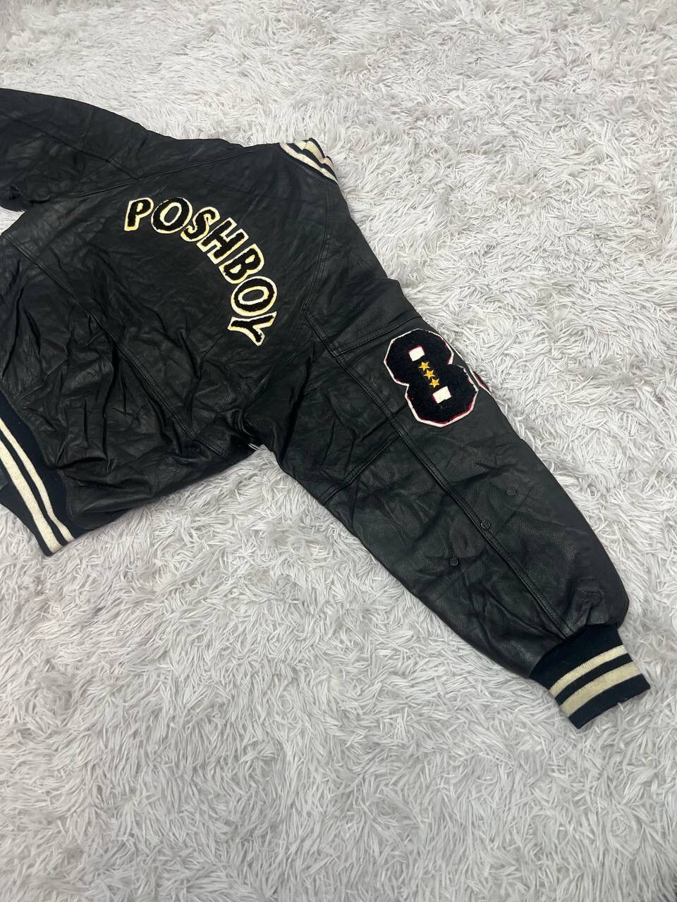 Other VINTAGE POSHBOY VARSITY LEATHER JACKET Size US L / EU 52-54 / 3 - 11 Thumbnail