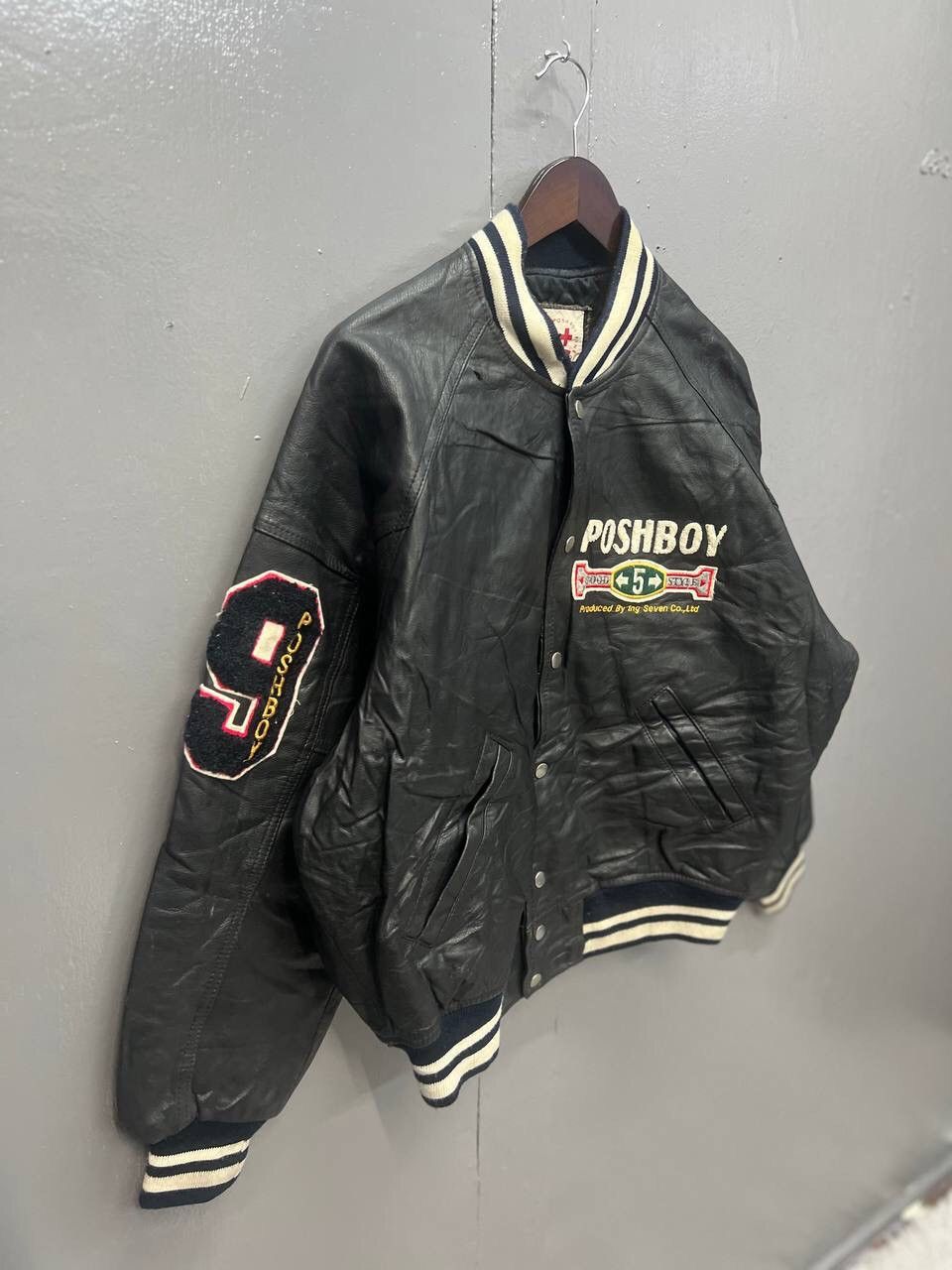 Other VINTAGE POSHBOY VARSITY LEATHER JACKET Size US L / EU 52-54 / 3 - 3 Thumbnail