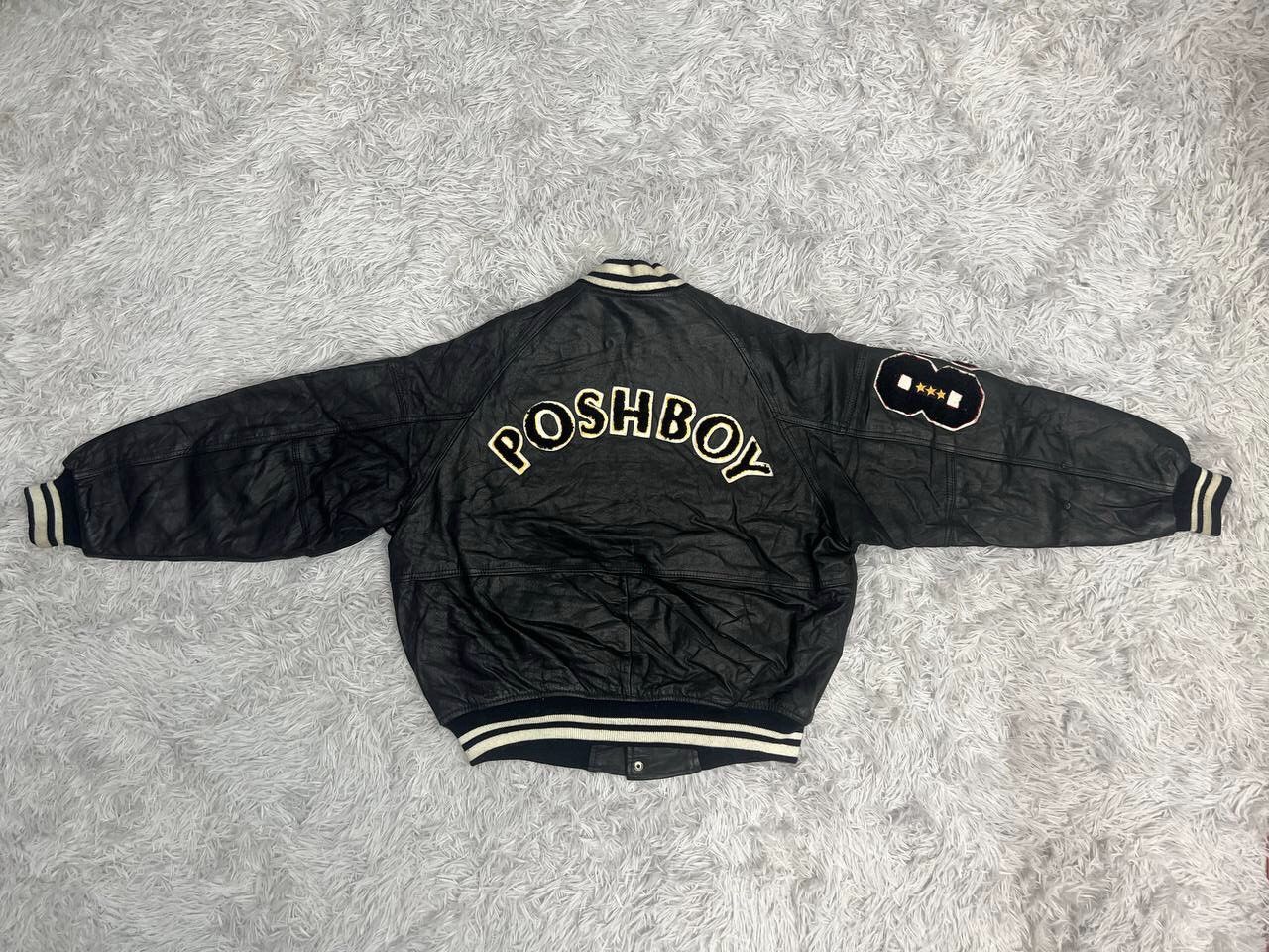 Other VINTAGE POSHBOY VARSITY LEATHER JACKET Size US L / EU 52-54 / 3 - 16 Thumbnail