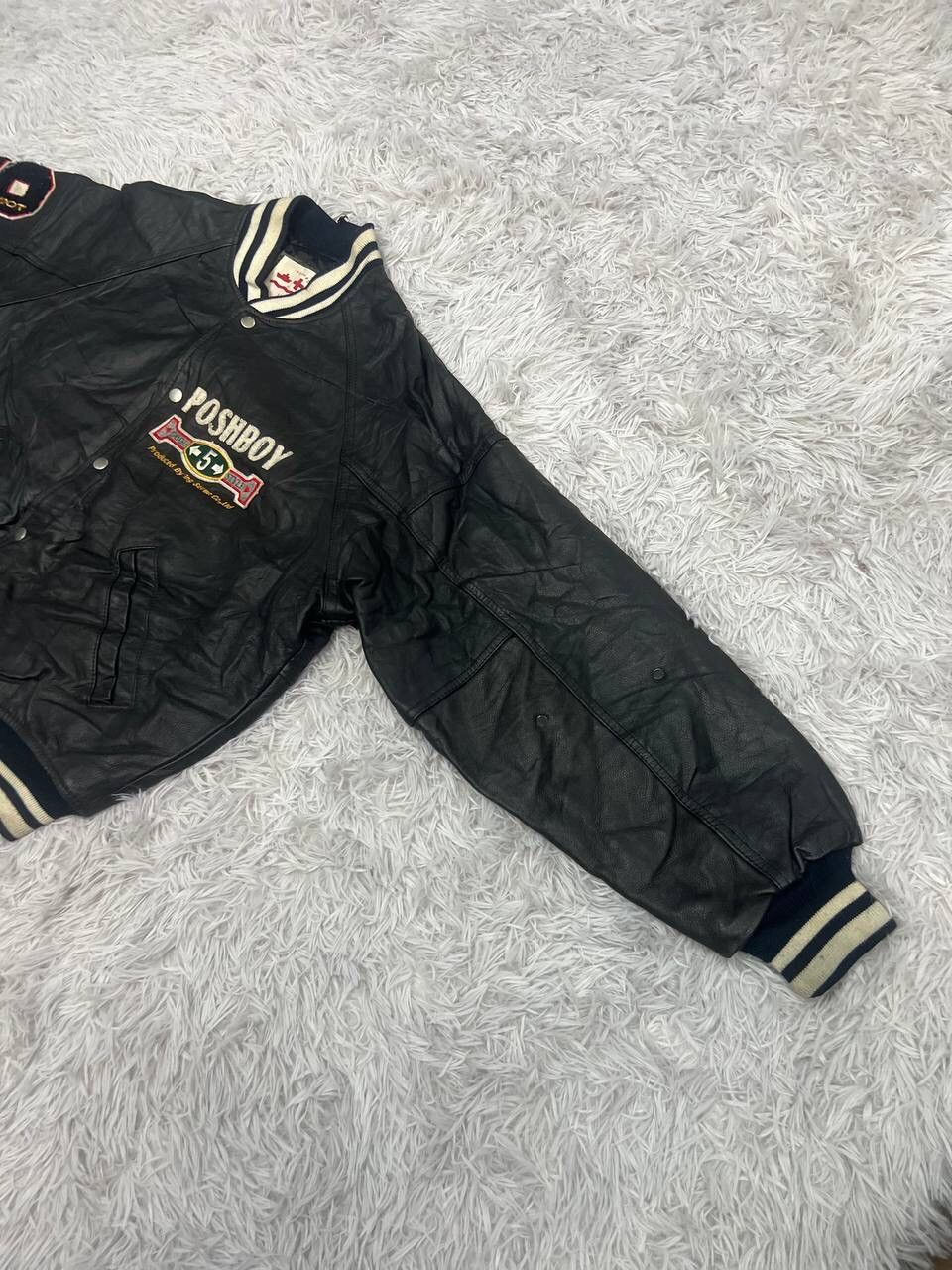Other VINTAGE POSHBOY VARSITY LEATHER JACKET Size US L / EU 52-54 / 3 - 17 Thumbnail
