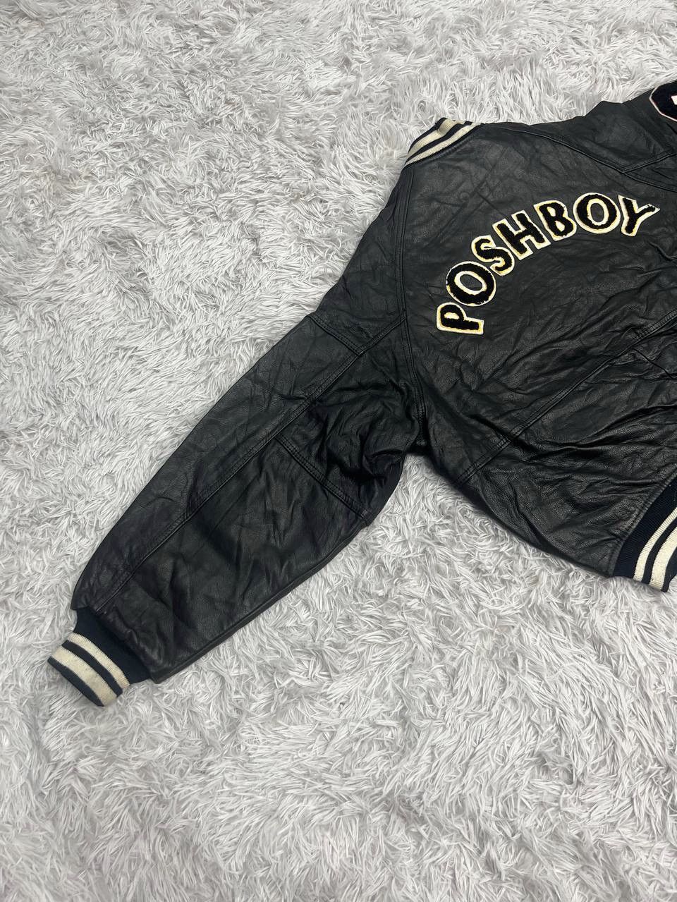 Other VINTAGE POSHBOY VARSITY LEATHER JACKET Size US L / EU 52-54 / 3 - 14 Thumbnail