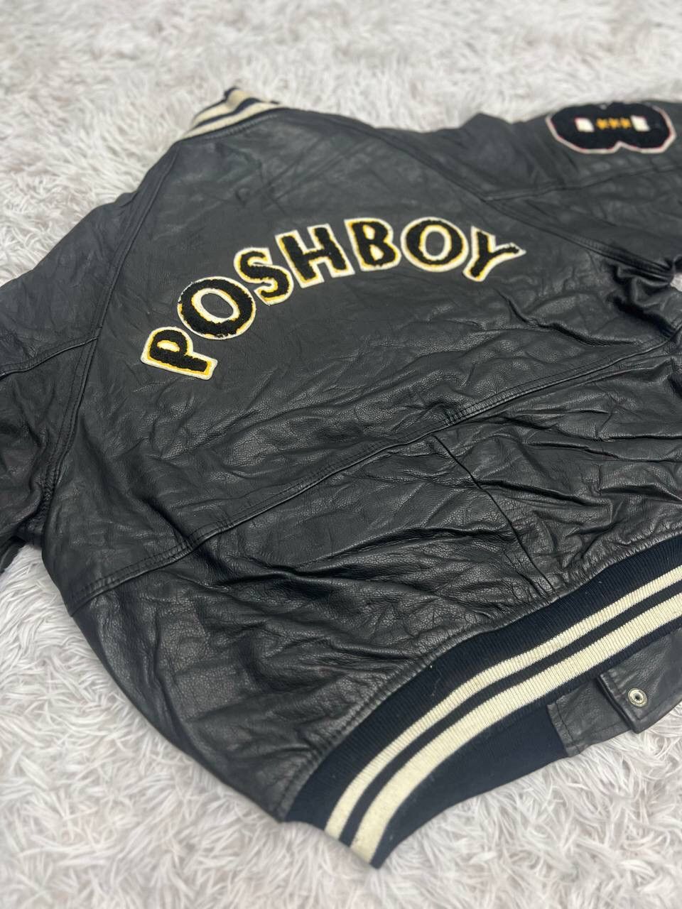 Other VINTAGE POSHBOY VARSITY LEATHER JACKET Size US L / EU 52-54 / 3 - 13 Thumbnail