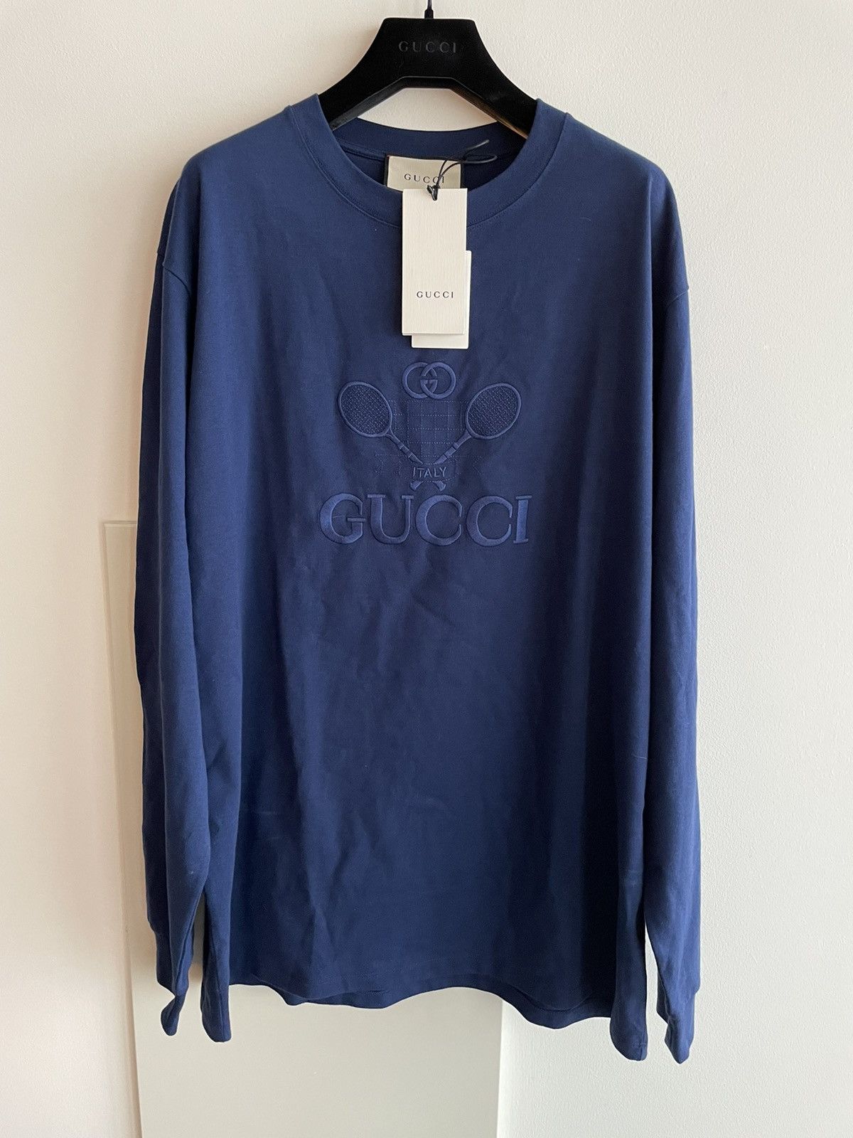 Gucci $2k Brand New Super Runway Embroidery Tennis Logo Shirt Size US XXL / EU 58 / 5 - 3 Thumbnail