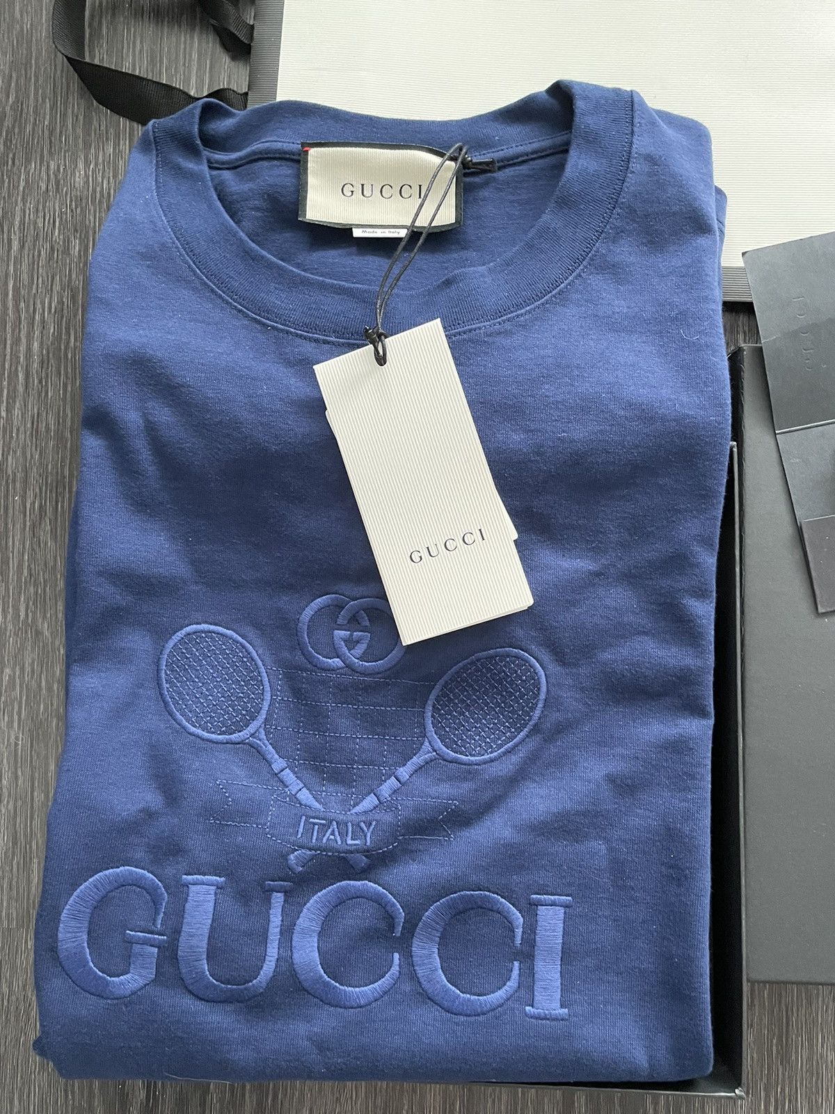 Gucci $2k Brand New Super Runway Embroidery Tennis Logo Shirt Size US XXL / EU 58 / 5 - 4 Thumbnail