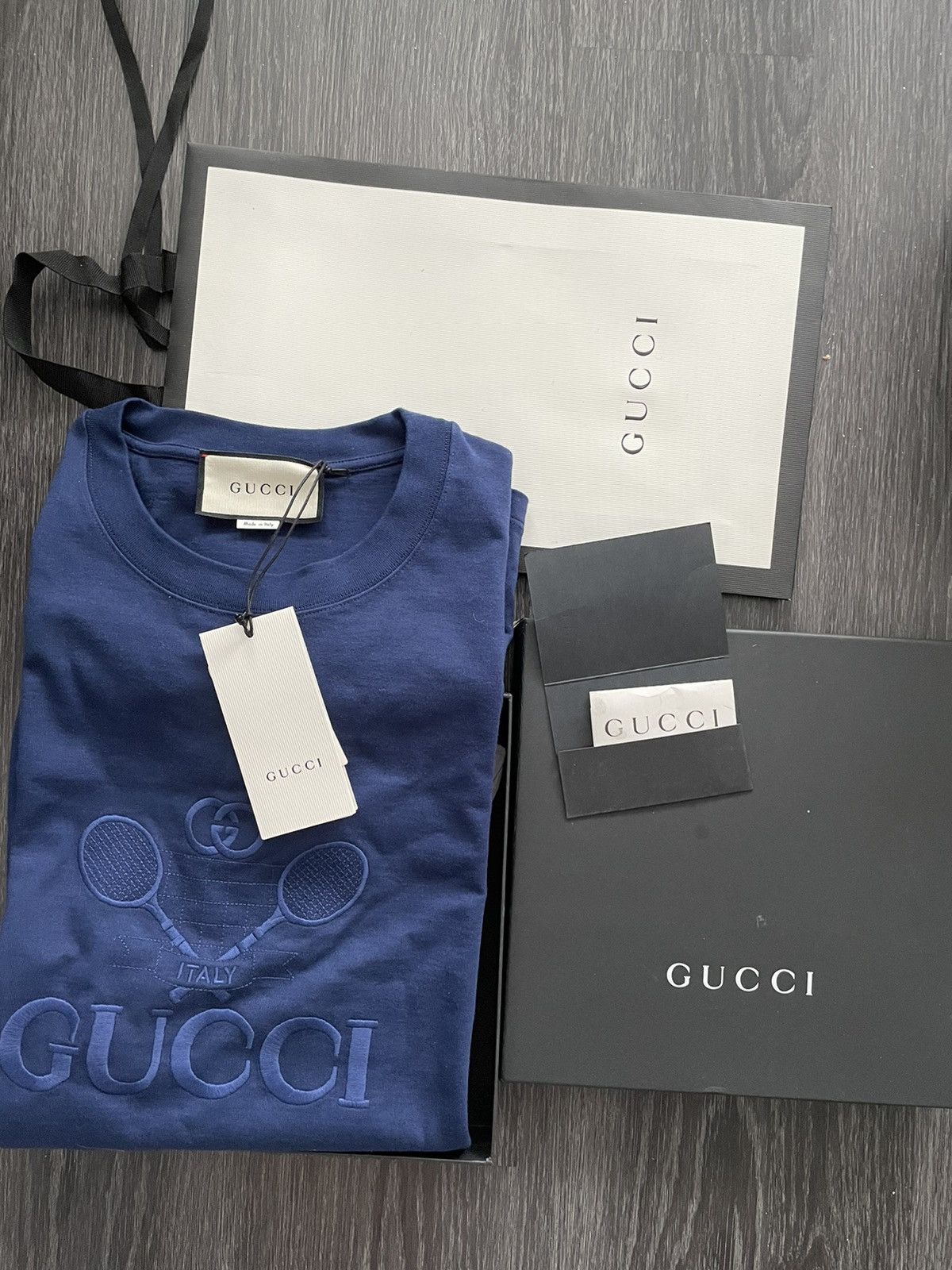 Gucci $2k Brand New Super Runway Embroidery Tennis Logo Shirt Size US XXL / EU 58 / 5 - 5 Thumbnail