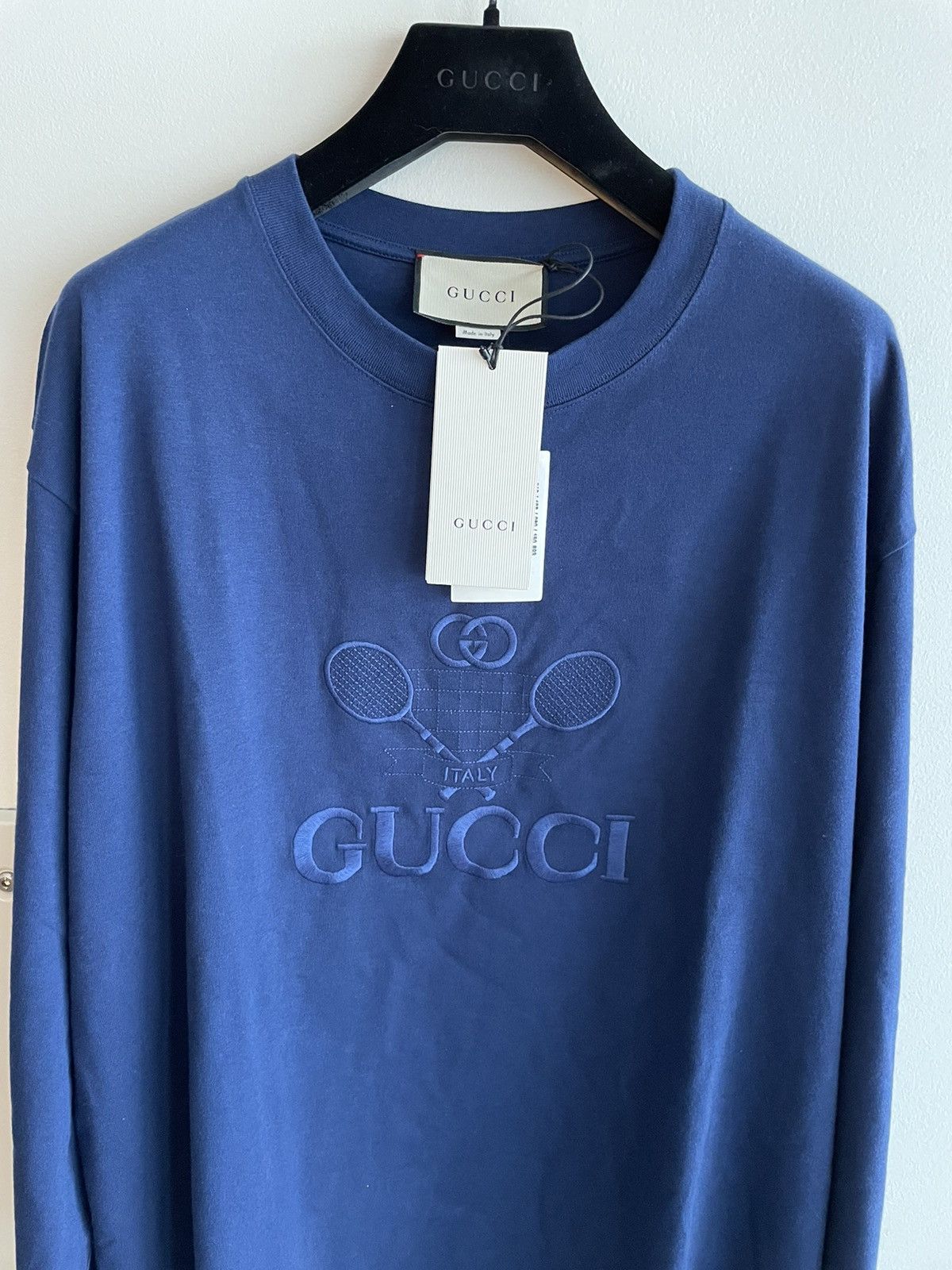 Gucci $2k Brand New Super Runway Embroidery Tennis Logo Shirt Size US XXL / EU 58 / 5 - 1 Thumbnail