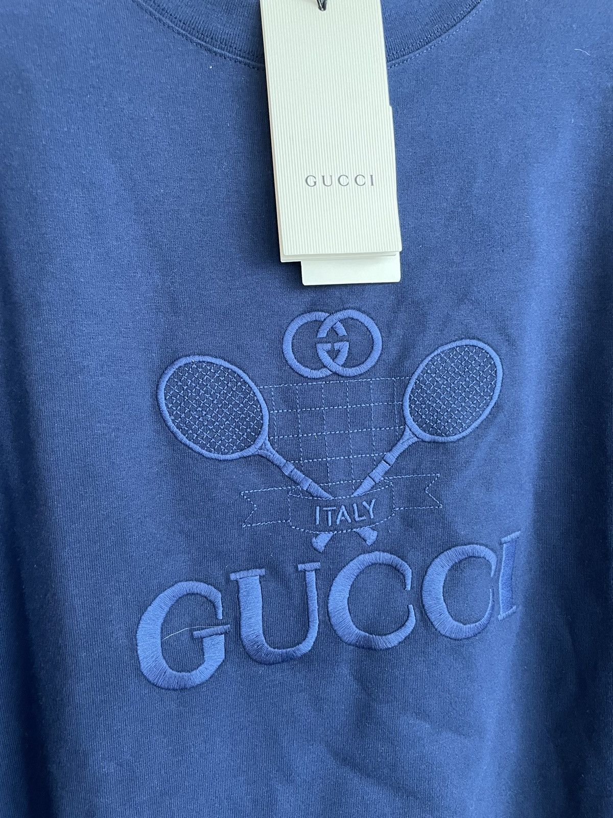 Gucci $2k Brand New Super Runway Embroidery Tennis Logo Shirt Size US XXL / EU 58 / 5 - 21 Thumbnail