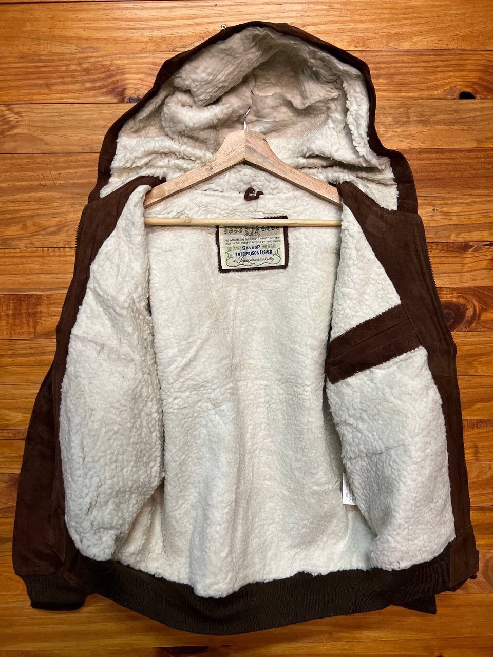 Leather 🔥STEALS🔥SEAHOP SUEDE LEATHER SHERPA HOODIE Size US M / EU 48-50 / 2 - 10 Thumbnail