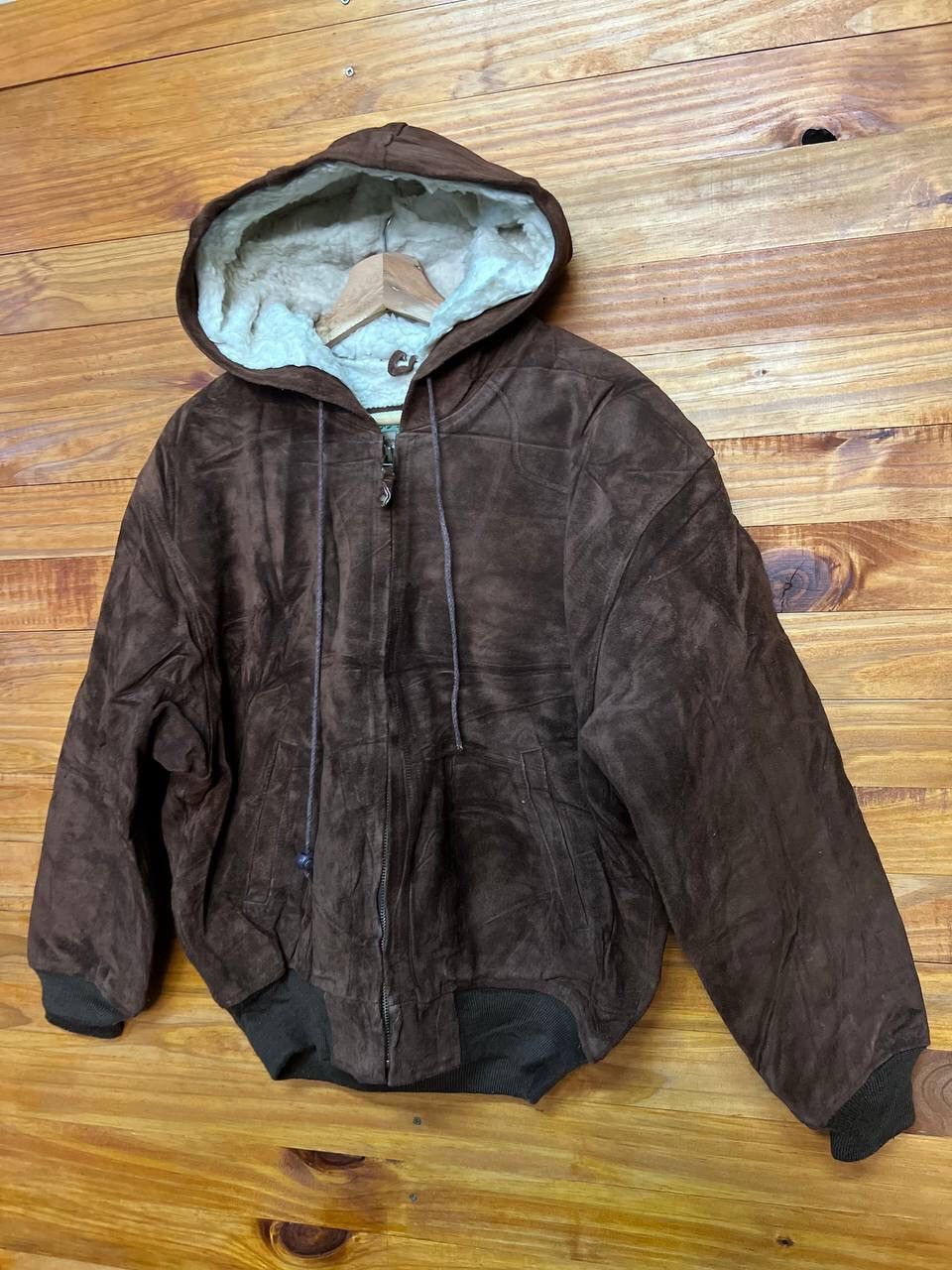 Leather 🔥STEALS🔥SEAHOP SUEDE LEATHER SHERPA HOODIE Size US M / EU 48-50 / 2 - 3 Thumbnail