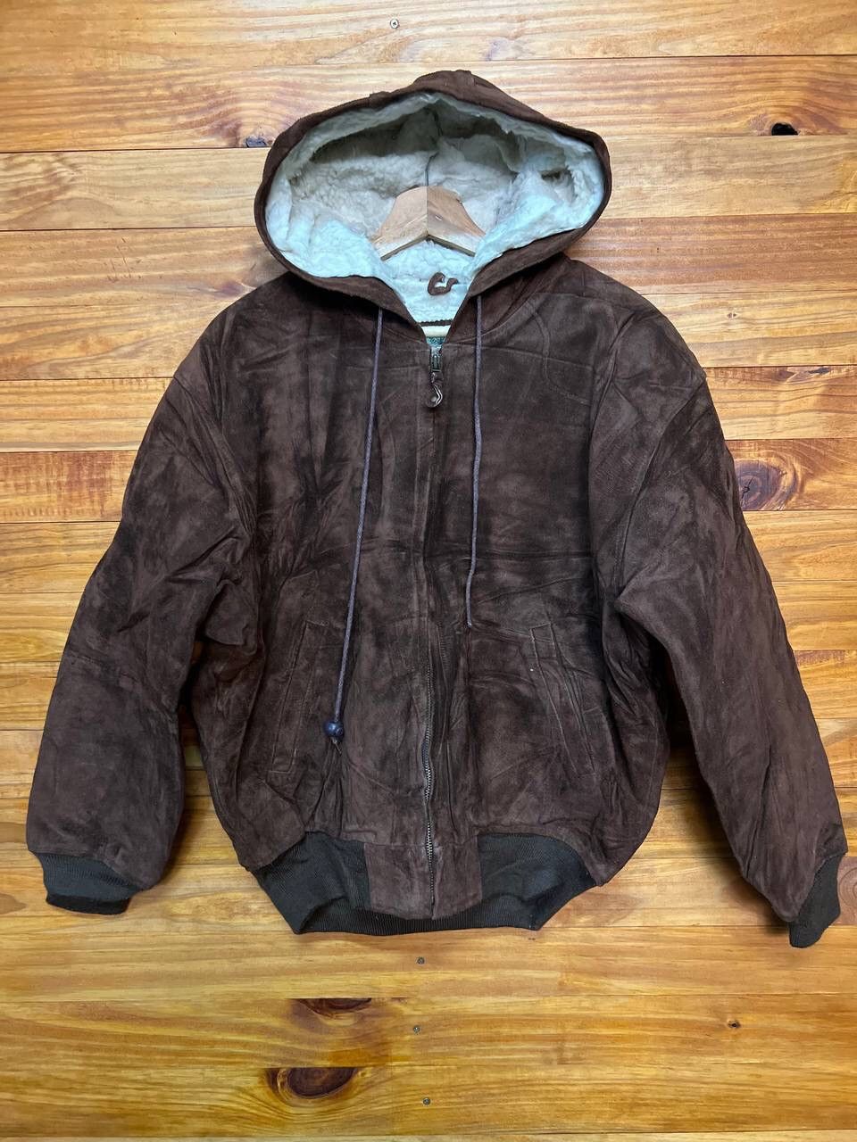 Leather 🔥STEALS🔥SEAHOP SUEDE LEATHER SHERPA HOODIE Size US M / EU 48-50 / 2 - 1 Thumbnail