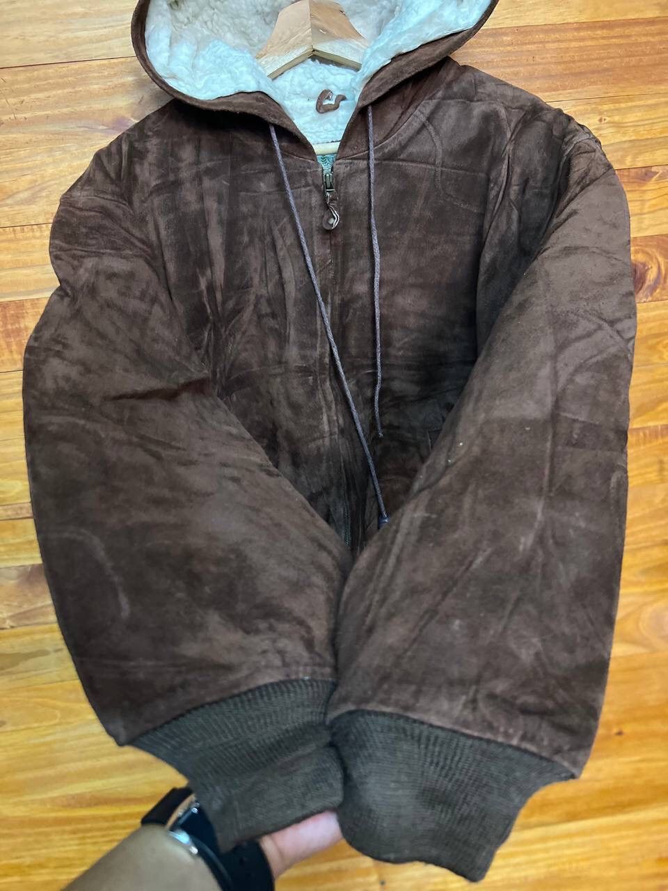 Leather 🔥STEALS🔥SEAHOP SUEDE LEATHER SHERPA HOODIE Size US M / EU 48-50 / 2 - 6 Thumbnail