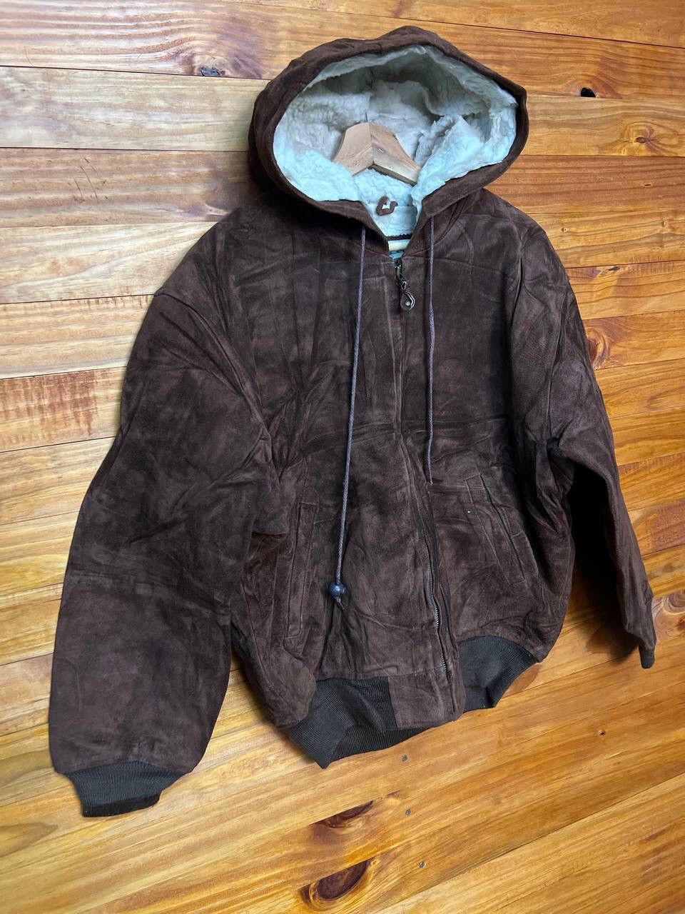 Leather 🔥STEALS🔥SEAHOP SUEDE LEATHER SHERPA HOODIE Size US M / EU 48-50 / 2 - 2 Thumbnail