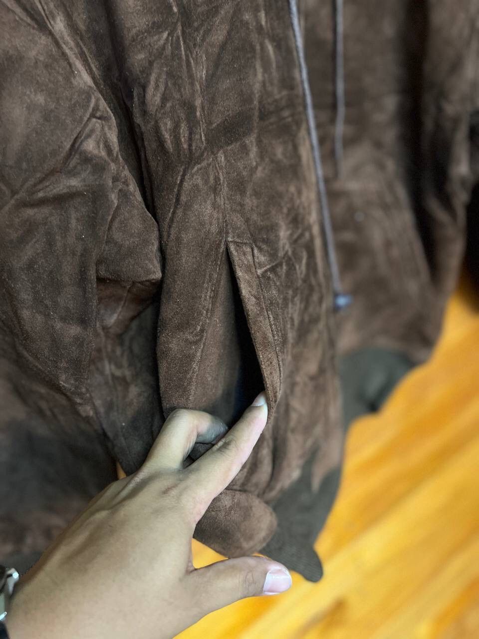 Leather 🔥STEALS🔥SEAHOP SUEDE LEATHER SHERPA HOODIE Size US M / EU 48-50 / 2 - 4 Thumbnail