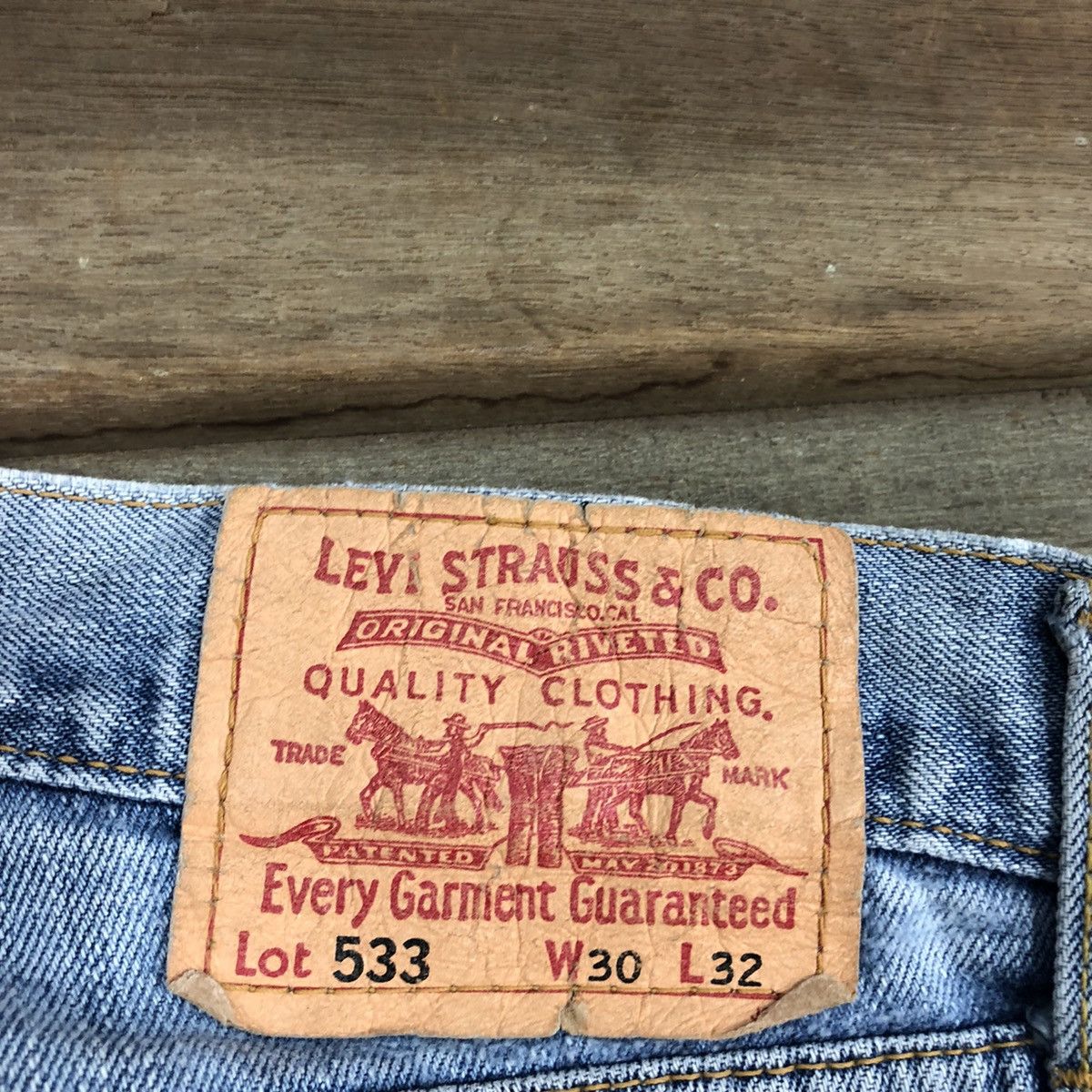 Levi's 533 Levis Strauss faded Blue Denim Jeans Pants #4581 Size US 29 - 13 Thumbnail