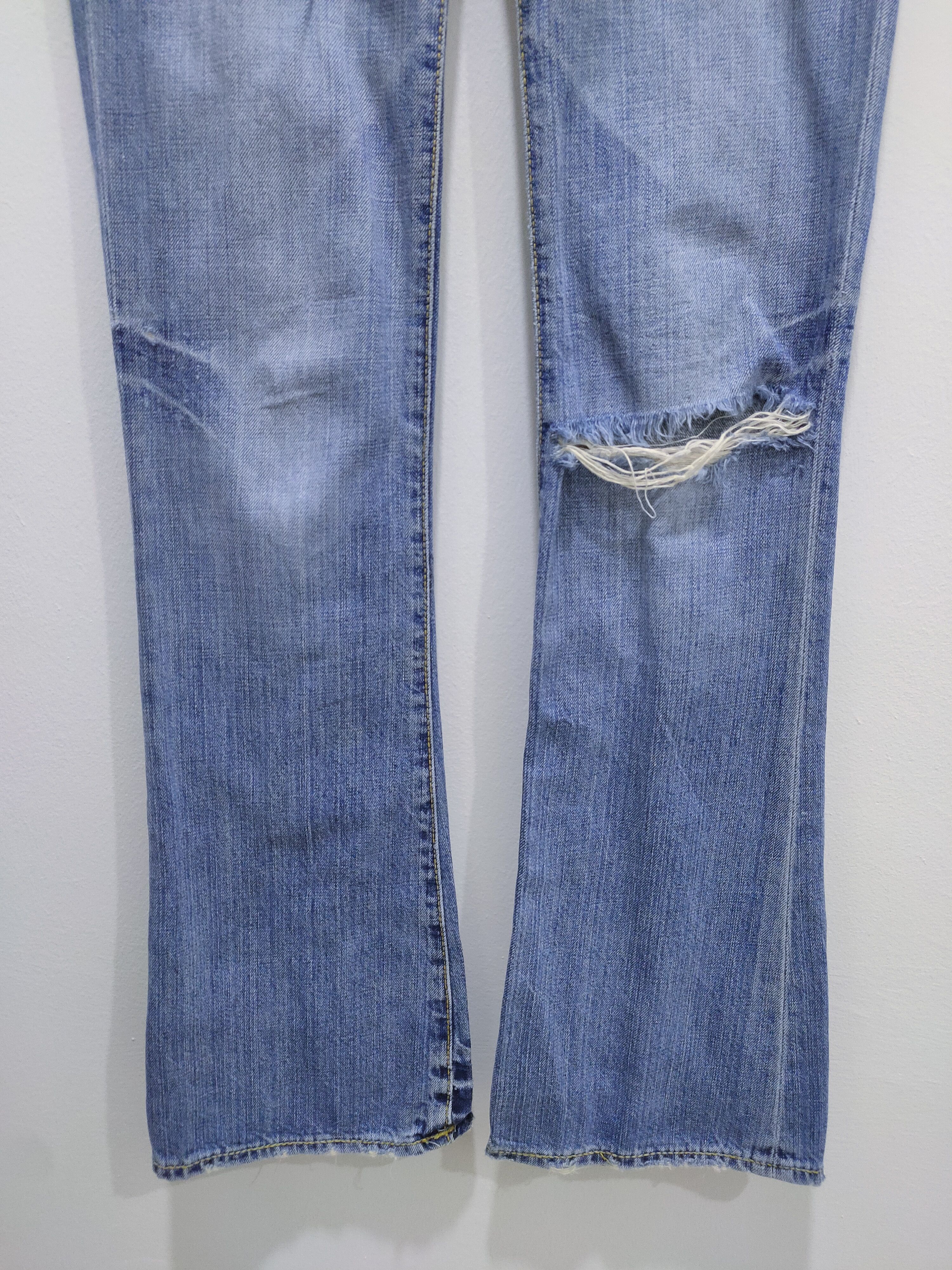 Japanese Brand J&COMPANY Embroidery Apache Skull Acid Washed Bootcut Jeans Size 28" / US 6 / IT 42 - 5 Thumbnail