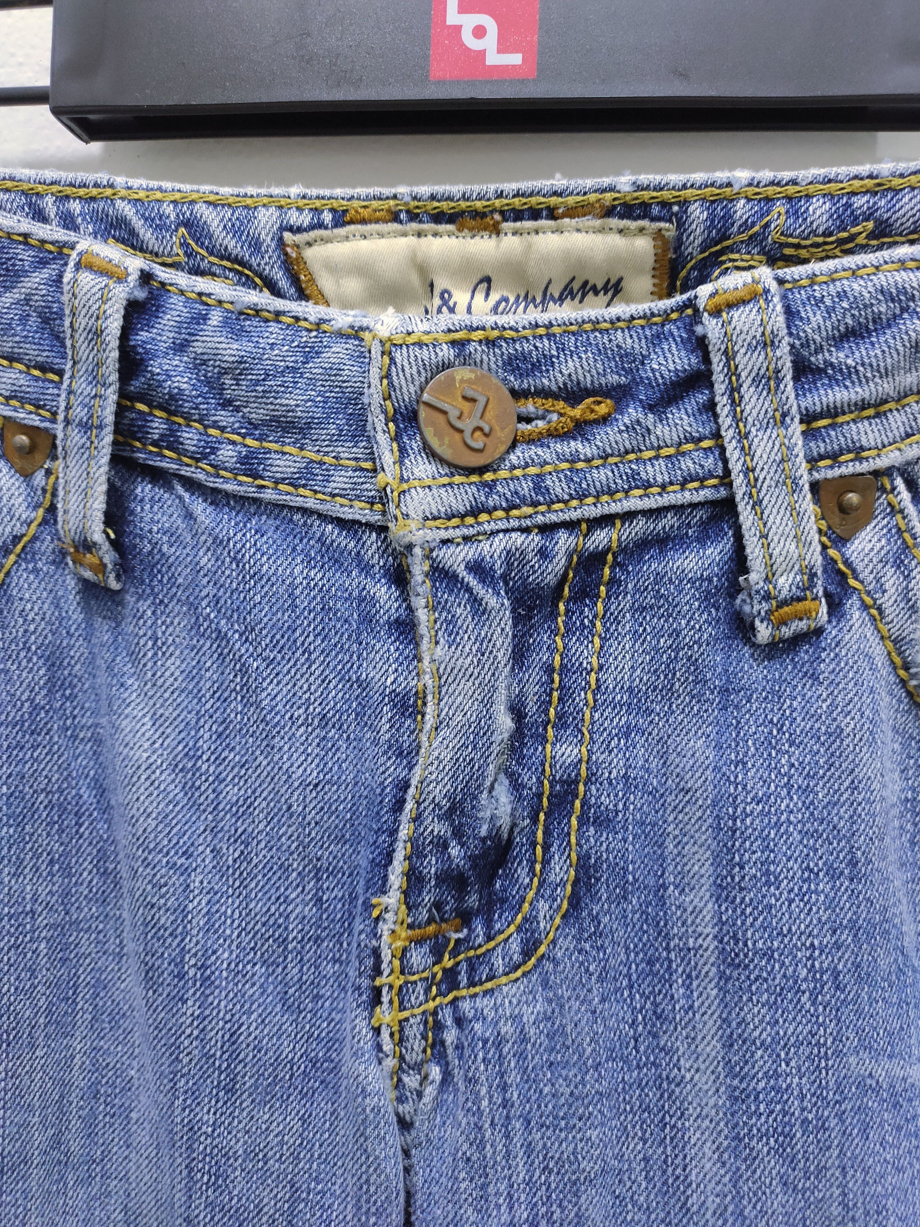 Japanese Brand J&COMPANY Embroidery Apache Skull Acid Washed Bootcut Jeans Size 28" / US 6 / IT 42 - 8 Thumbnail