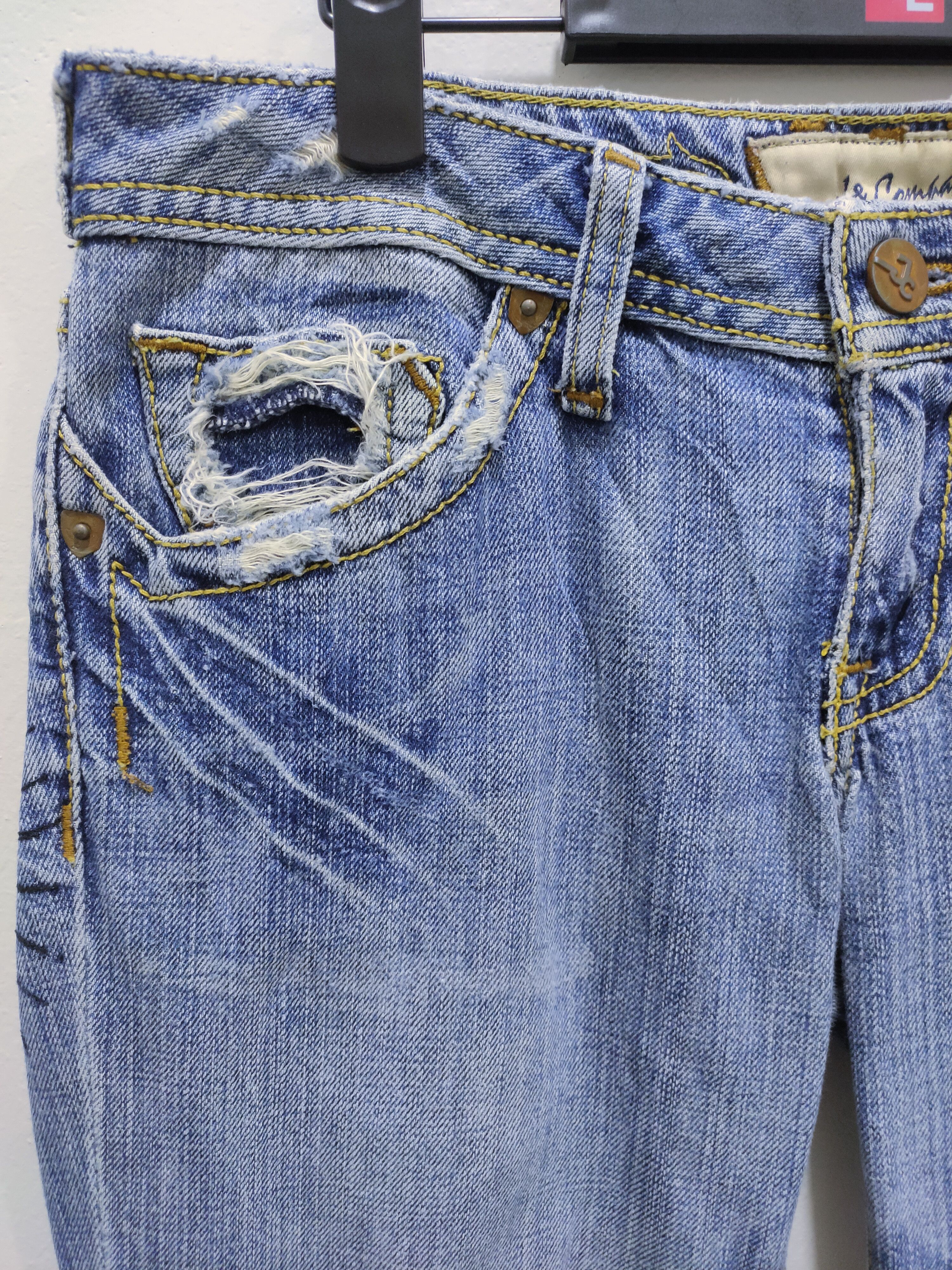 Japanese Brand J&COMPANY Embroidery Apache Skull Acid Washed Bootcut Jeans Size 28" / US 6 / IT 42 - 7 Thumbnail