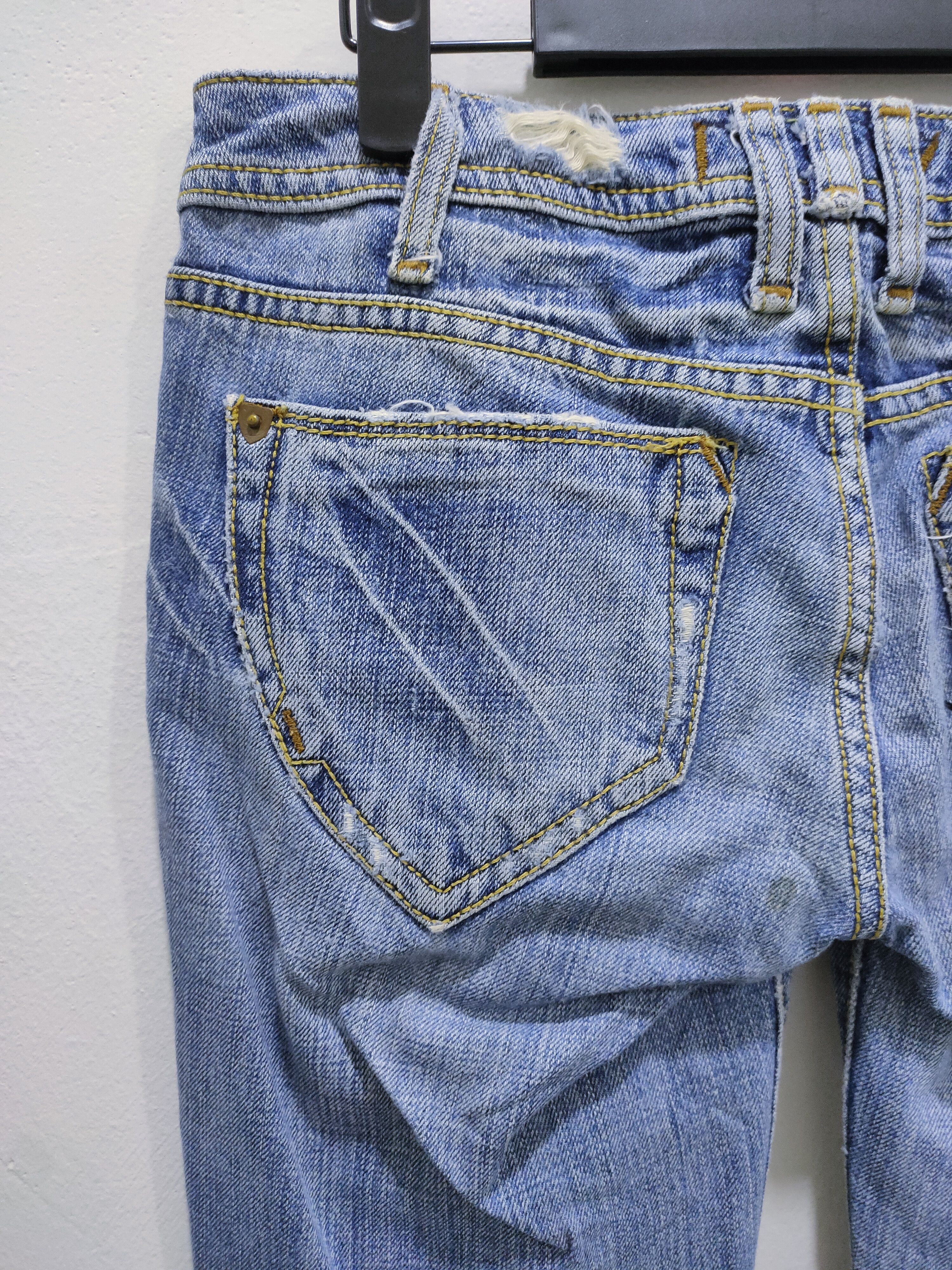Japanese Brand J&COMPANY Embroidery Apache Skull Acid Washed Bootcut Jeans Size 28" / US 6 / IT 42 - 14 Thumbnail