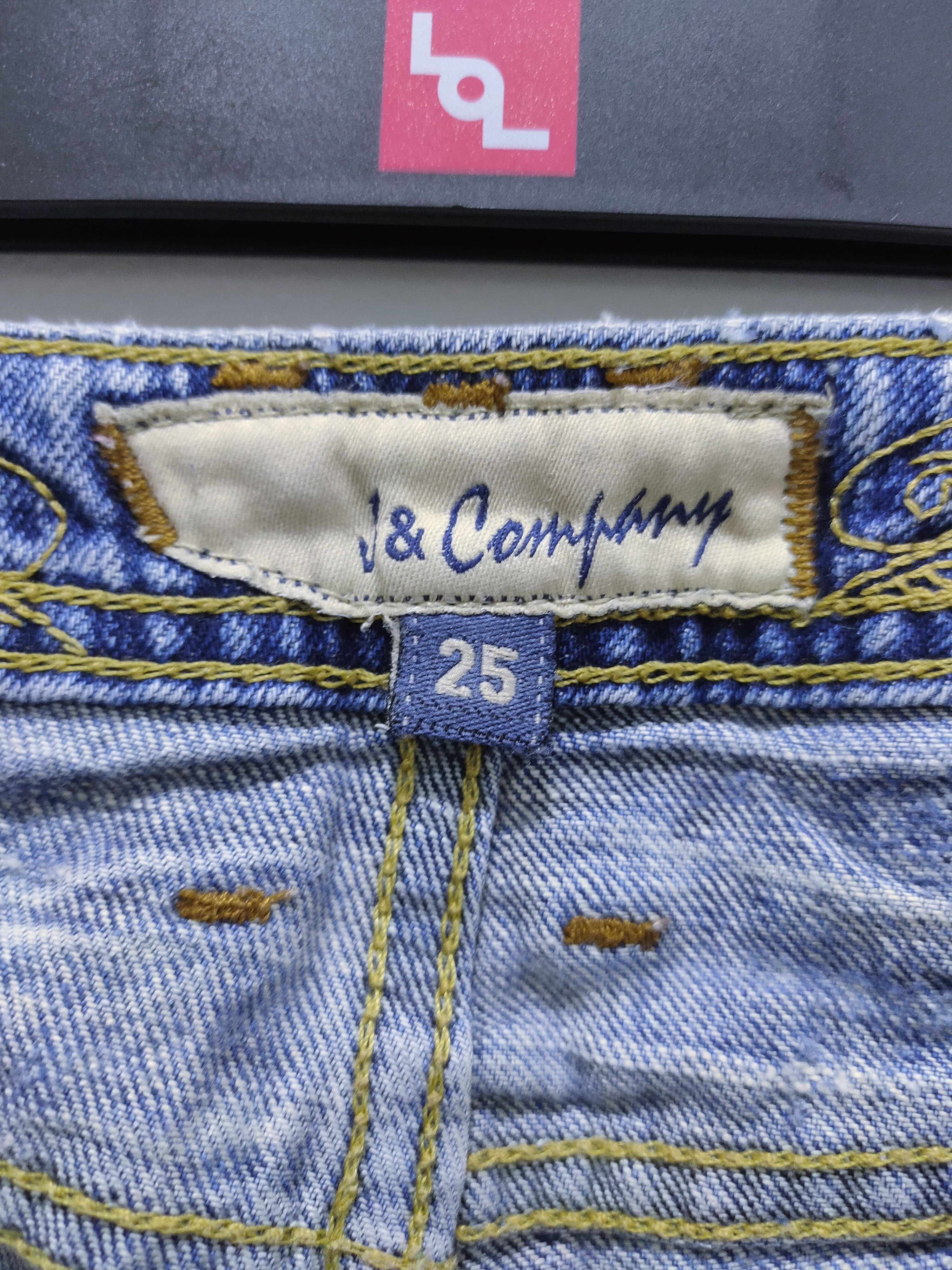 Japanese Brand J&COMPANY Embroidery Apache Skull Acid Washed Bootcut Jeans Size 28" / US 6 / IT 42 - 21 Thumbnail