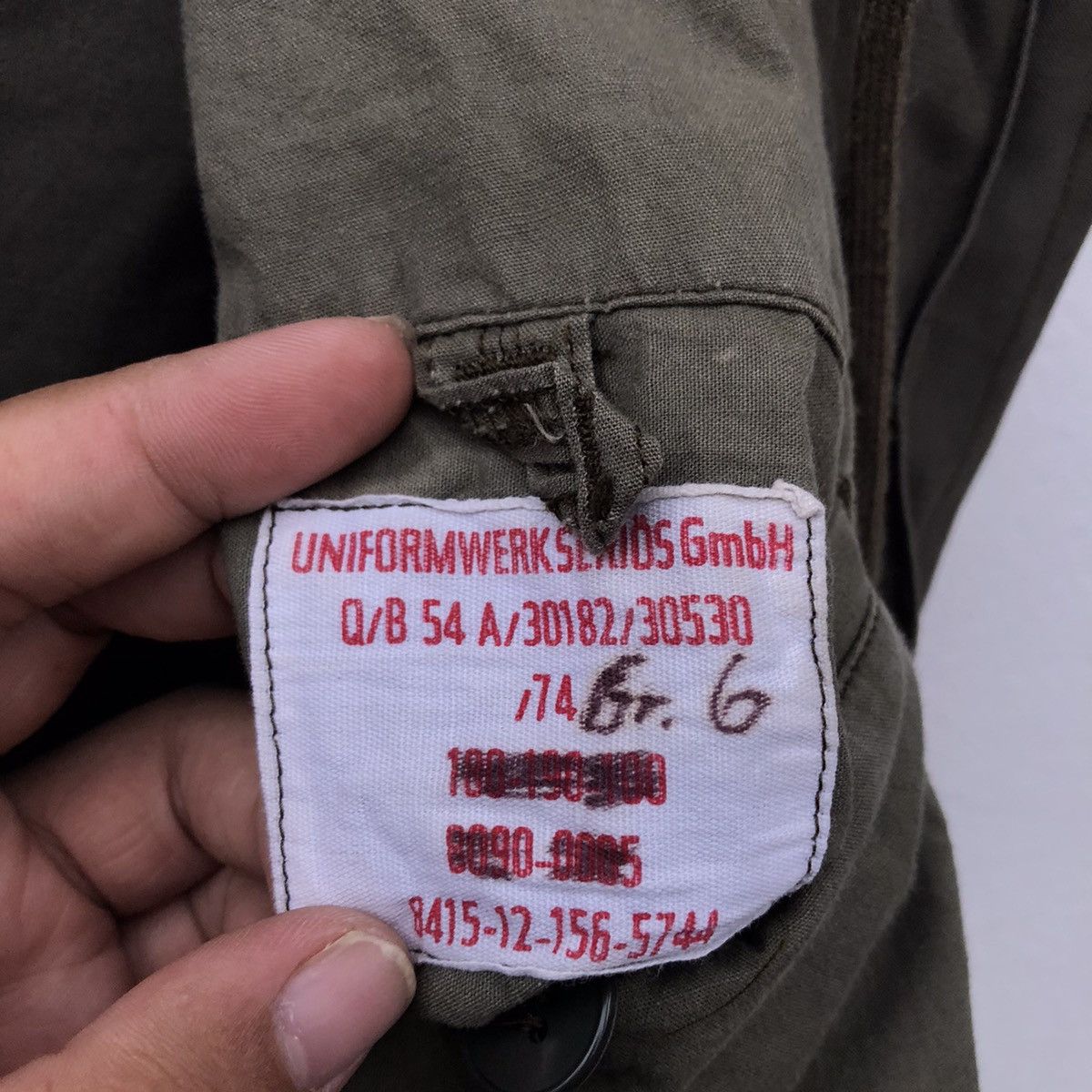 Vintage PARKA FISH TAIL MILITARY WITH GERMANY FLAG OPTI ZIPPER Size US L / EU 52-54 / 3 - 15 Thumbnail