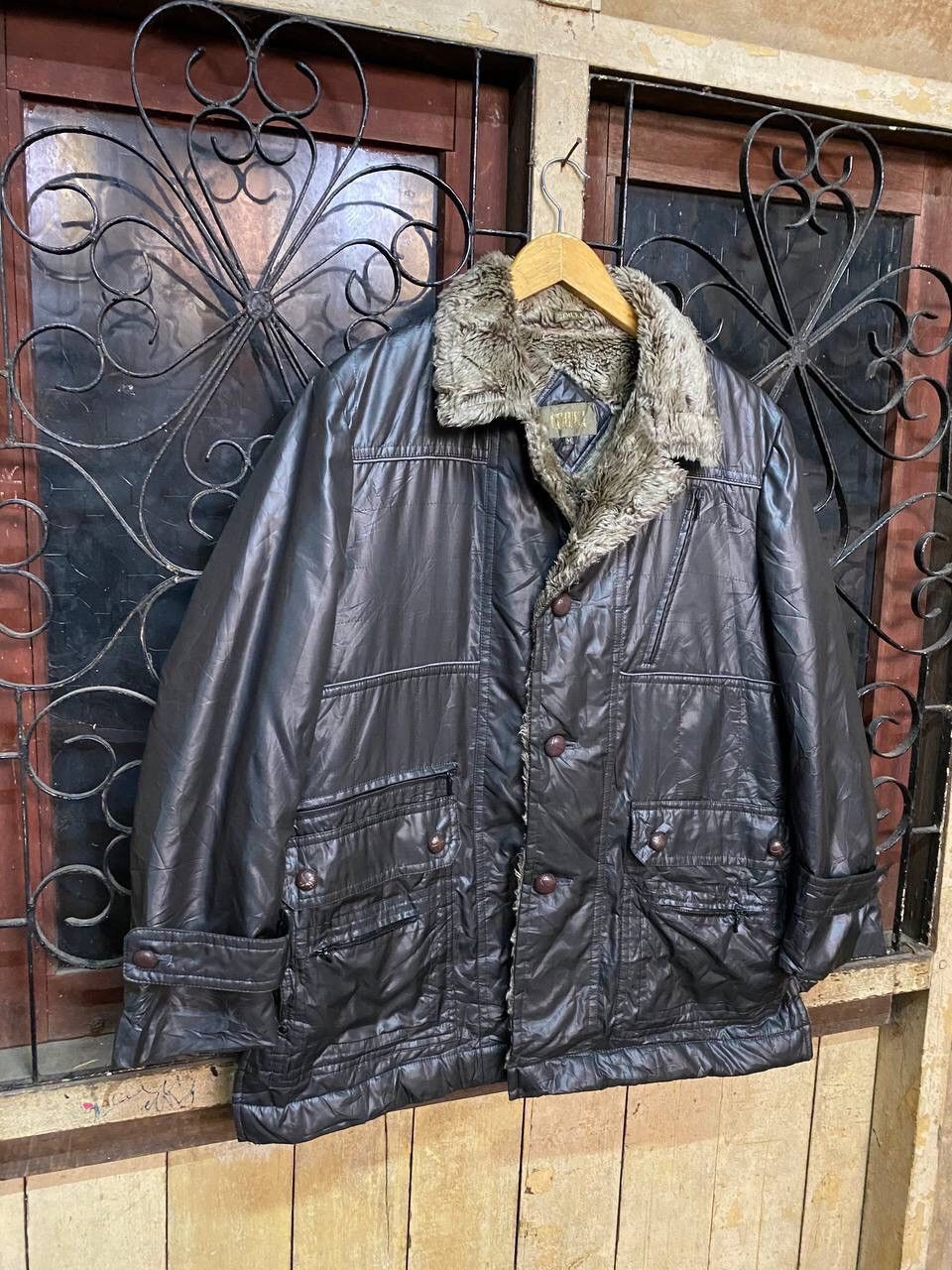 Japanese Brand Vintage Cimuka Fur Collar Mens Coat Made In Japan Size US L / EU 52-54 / 3 - 2 Thumbnail
