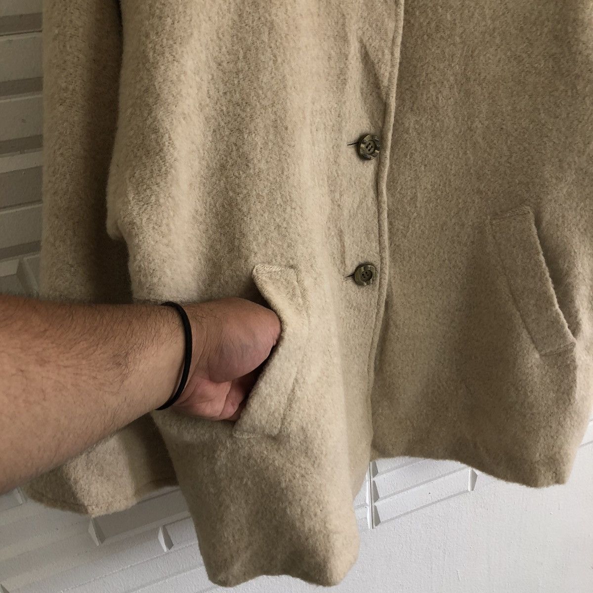 Japanese Brand VINTAGE POMME DOUCE LONG JACKET DOUBLE BREAST Size US L / EU 52-54 / 3 - 5 Thumbnail