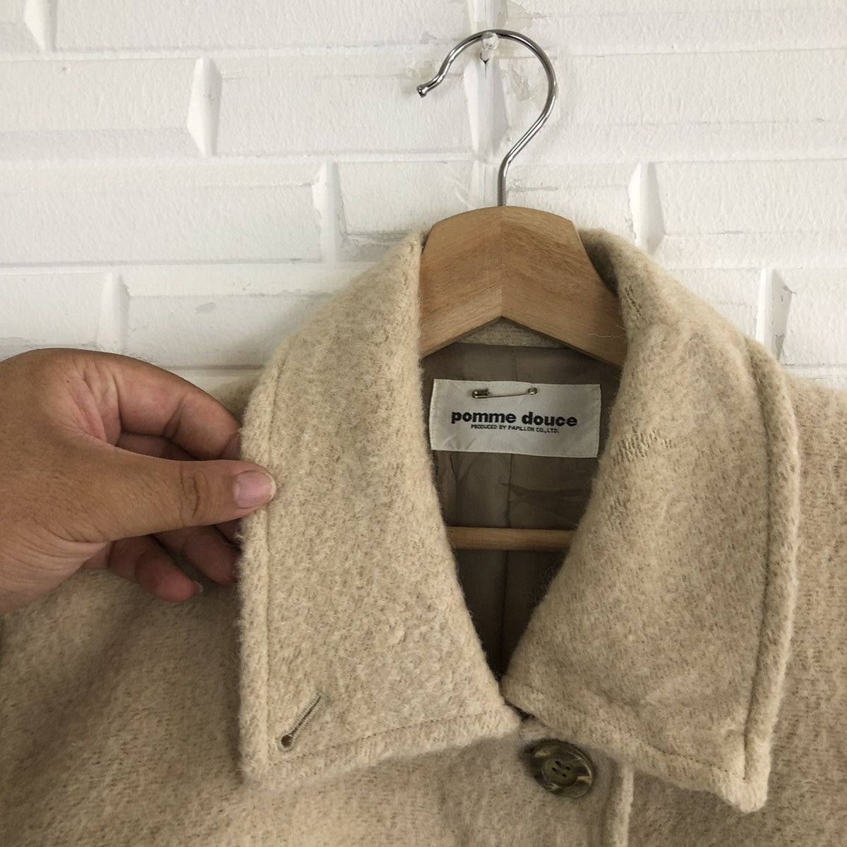 Japanese Brand VINTAGE POMME DOUCE LONG JACKET DOUBLE BREAST Size US L / EU 52-54 / 3 - 6 Thumbnail