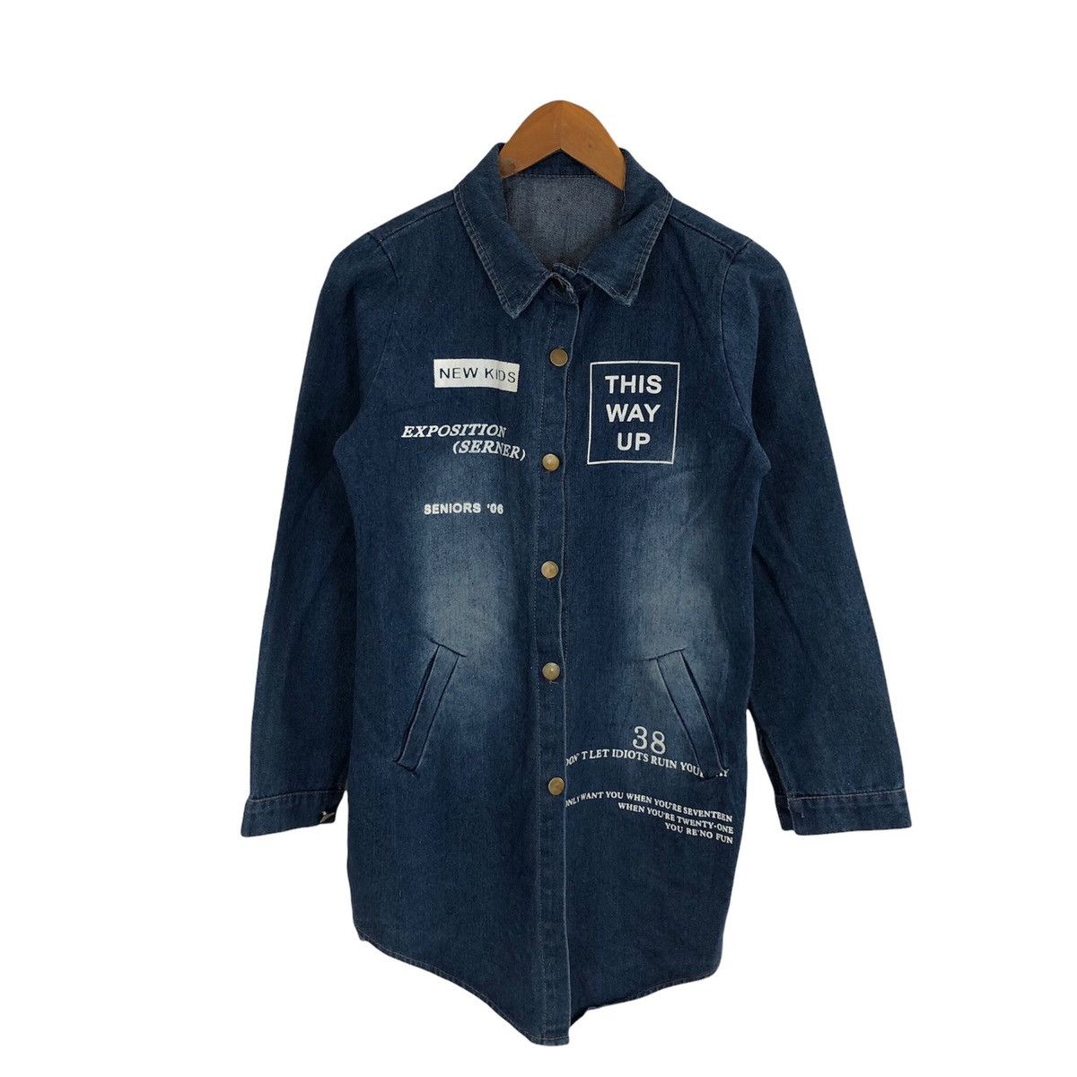 Japanese Brand VINTAGE RINMOO DENIM LIGHT JACKET BIG LOGO STREETWEAR STYLE Size US M / EU 48-50 / 2 - 1 Thumbnail
