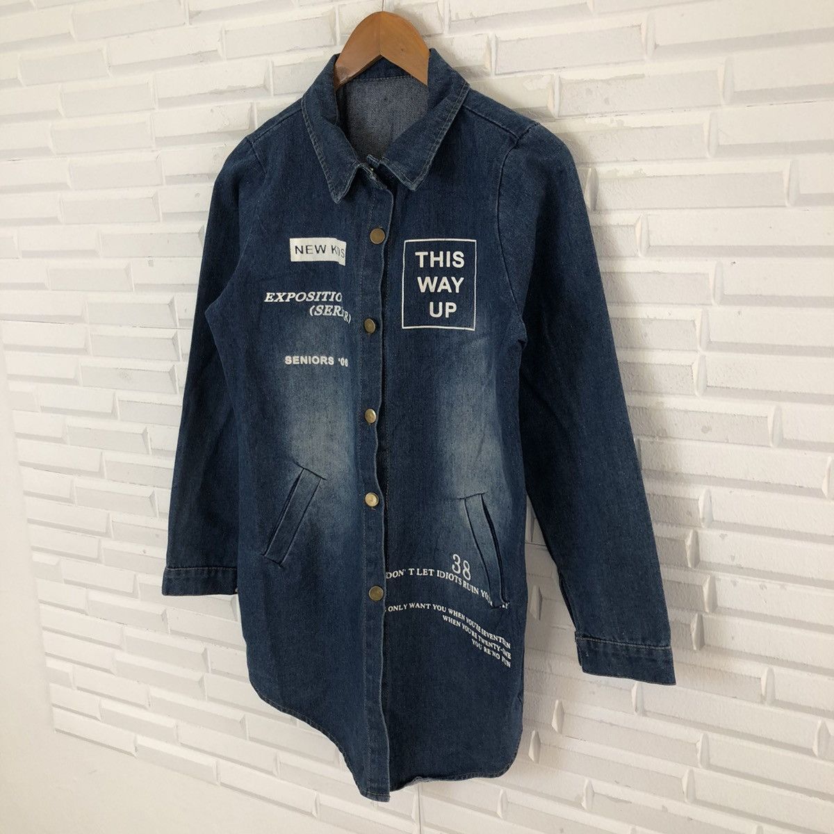 Japanese Brand VINTAGE RINMOO DENIM LIGHT JACKET BIG LOGO STREETWEAR STYLE Size US M / EU 48-50 / 2 - 2 Thumbnail