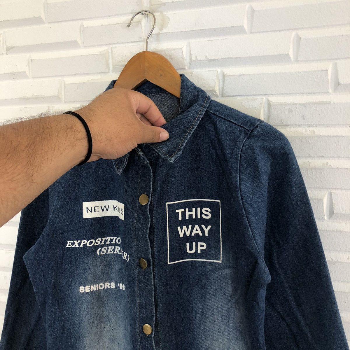 Japanese Brand VINTAGE RINMOO DENIM LIGHT JACKET BIG LOGO STREETWEAR STYLE Size US M / EU 48-50 / 2 - 7 Thumbnail