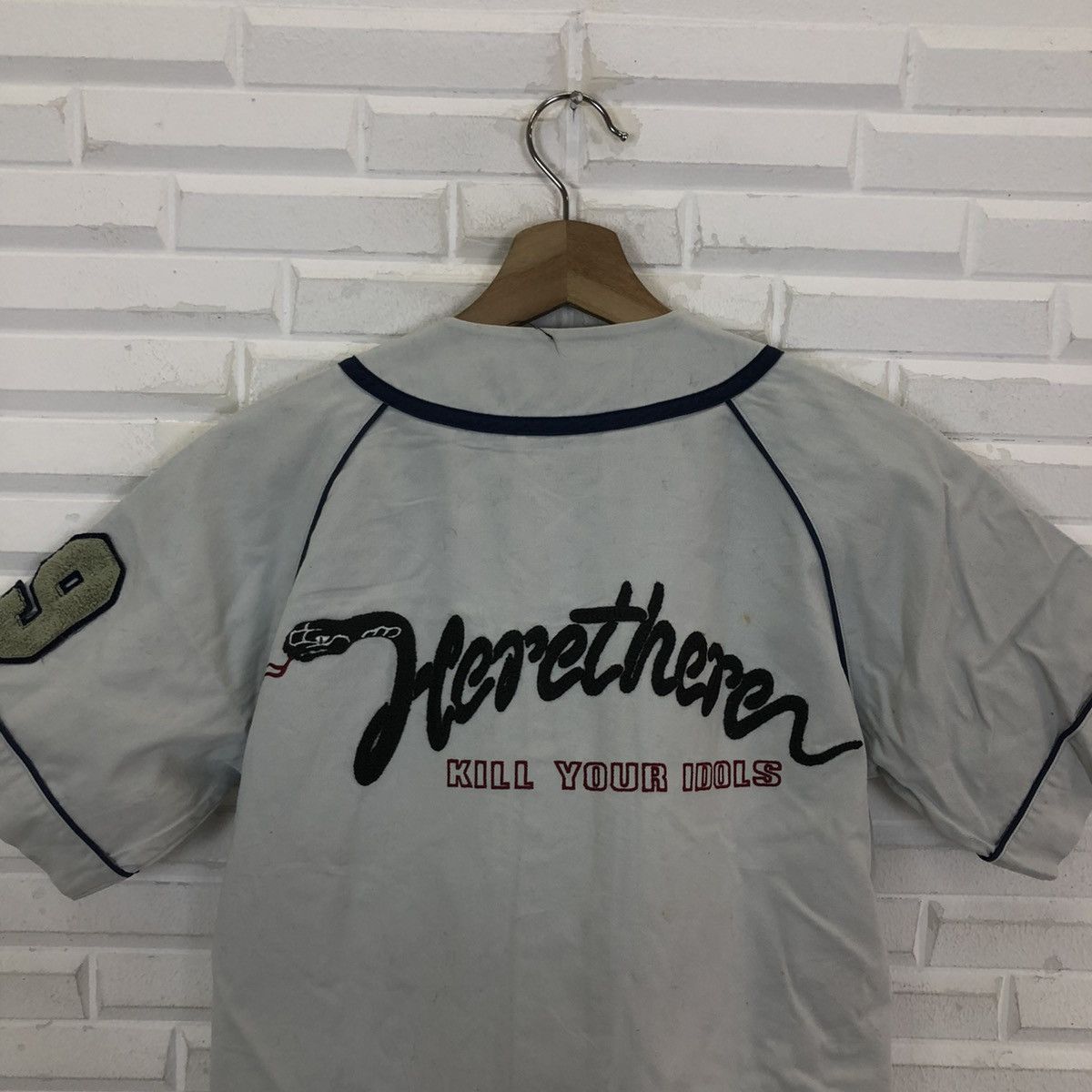 Japanese Brand HERETHERE SHORT SLEEVE SHIRT BIG LOGO PUNK STYLE DESIGN Size US M / EU 48-50 / 2 - 8 Thumbnail