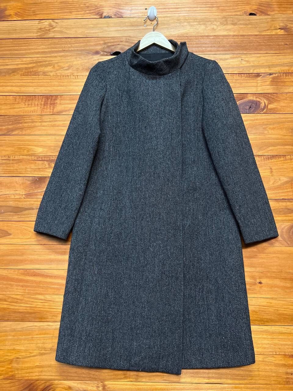 image of A P C Jacket Fishbone Laine Wool Womens in Grey (Size Small)