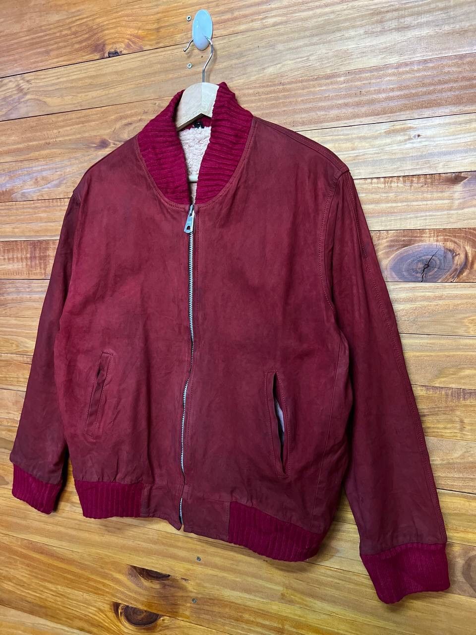 Leather VINTAGE FLEECE LINED LEATHER JACKET Size US L / EU 52-54 / 3 - 3 Thumbnail