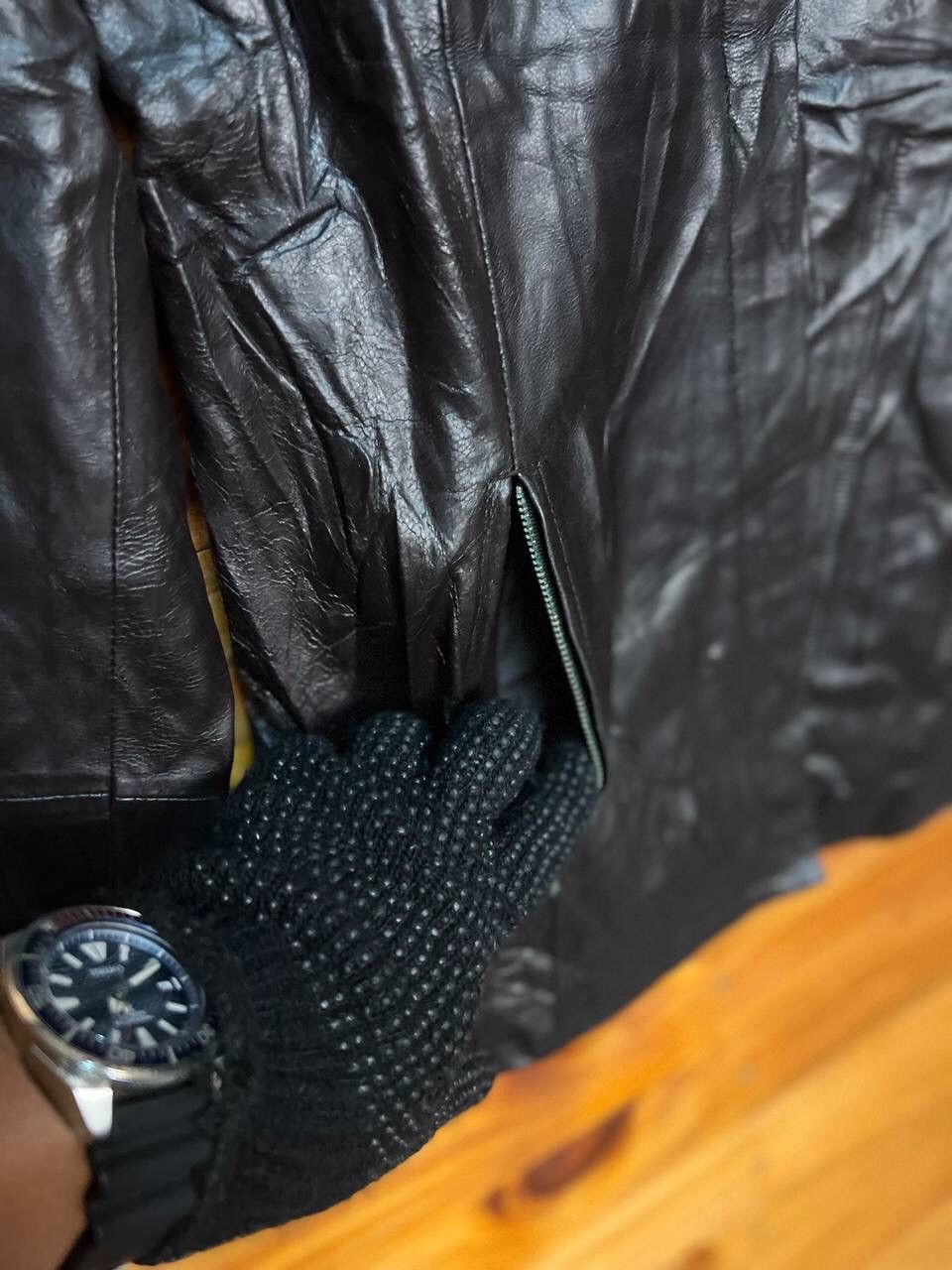 Leather VINTAGE ZIP UP LEATHER JACKET Size US S / EU 44-46 / 1 - 6 Thumbnail