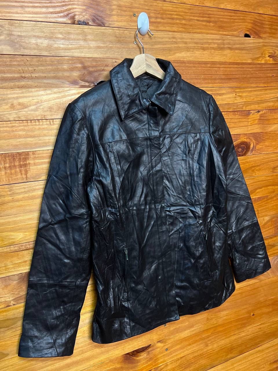 Leather VINTAGE ZIP UP LEATHER JACKET Size US S / EU 44-46 / 1 - 2 Thumbnail