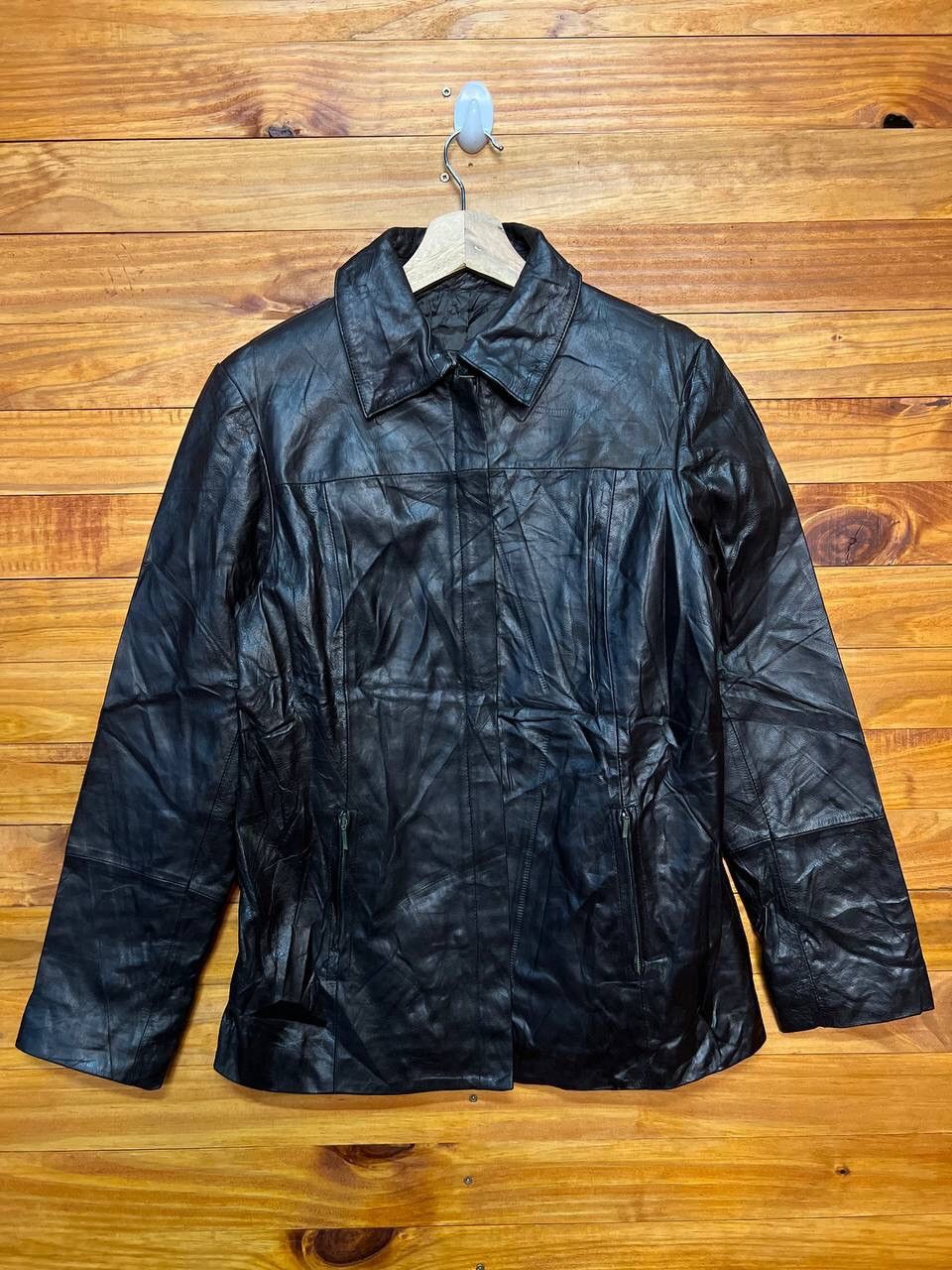 Leather VINTAGE ZIP UP LEATHER JACKET Size US S / EU 44-46 / 1 - 1 Thumbnail
