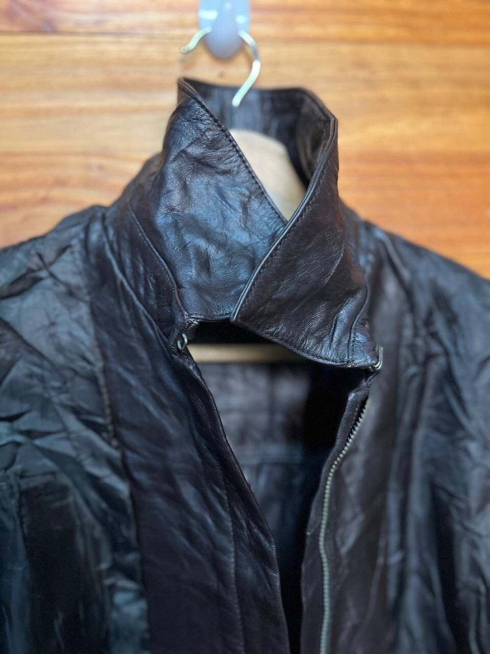 Leather VINTAGE ZIP UP LEATHER JACKET Size US S / EU 44-46 / 1 - 13 Thumbnail