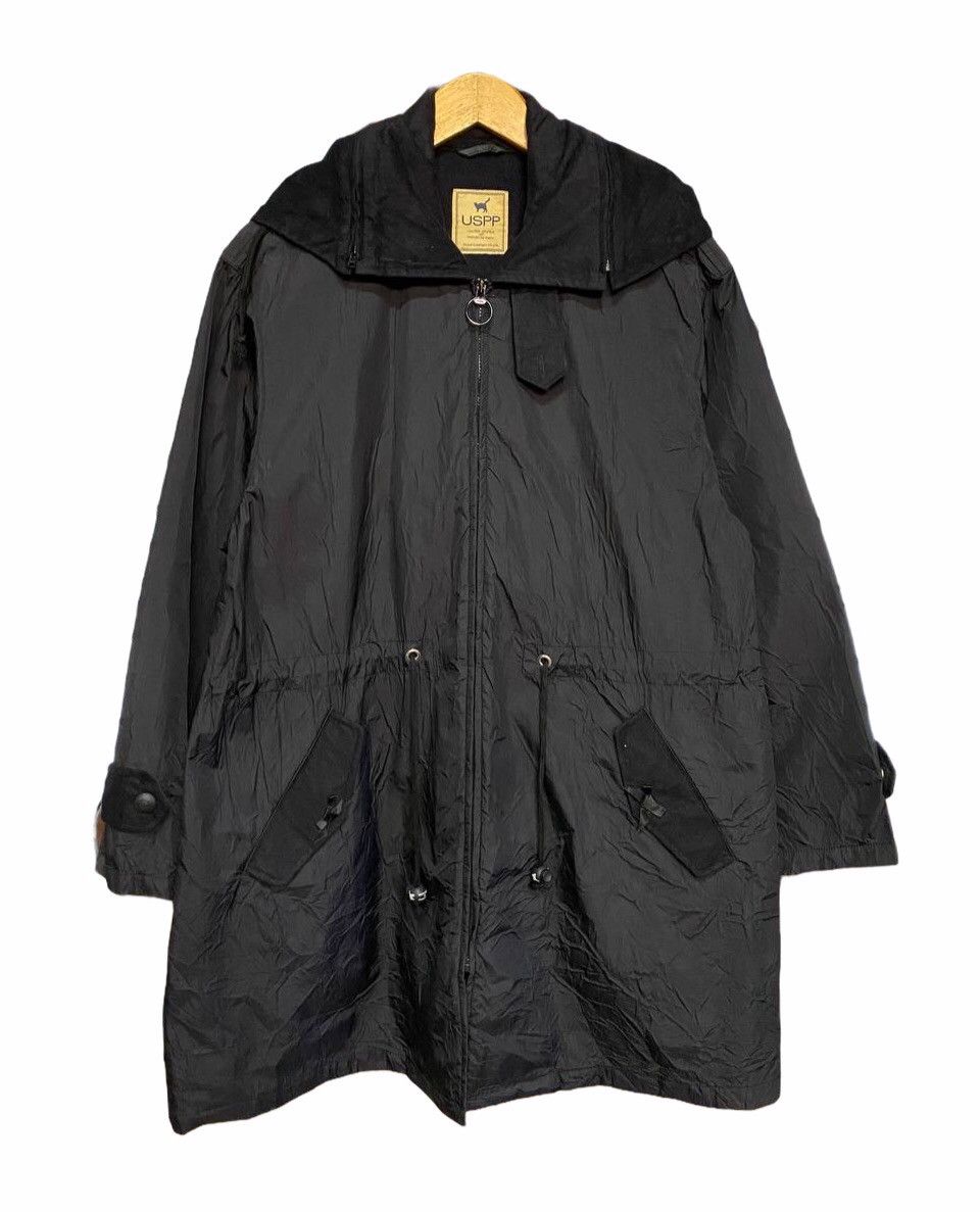 image of American Apparel x Avant Garde United States Of Paradise Park Nylon Hooded Parka in Black (Size Med