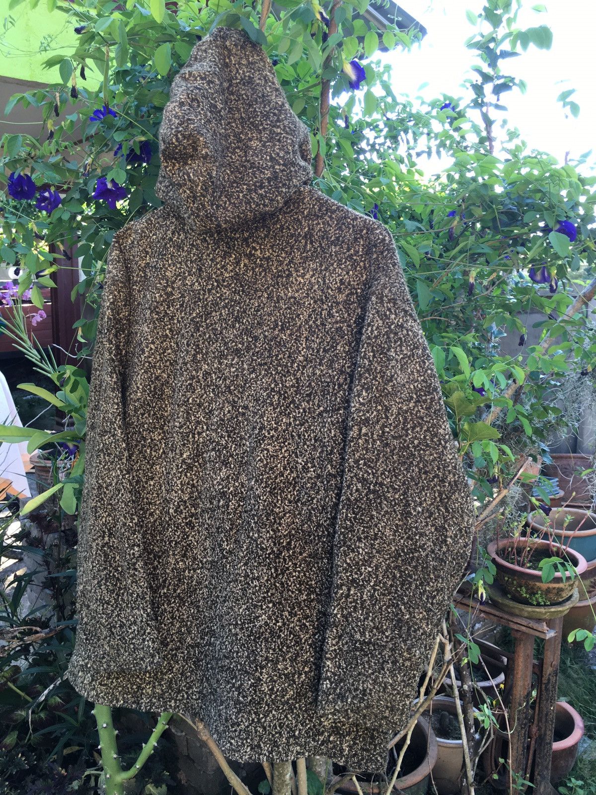 Japanese Brand EARTH TEAM GENTLE NATURAL FORCE FLEECE HOODED JACKET Size US L / EU 52-54 / 3 - 6 Thumbnail