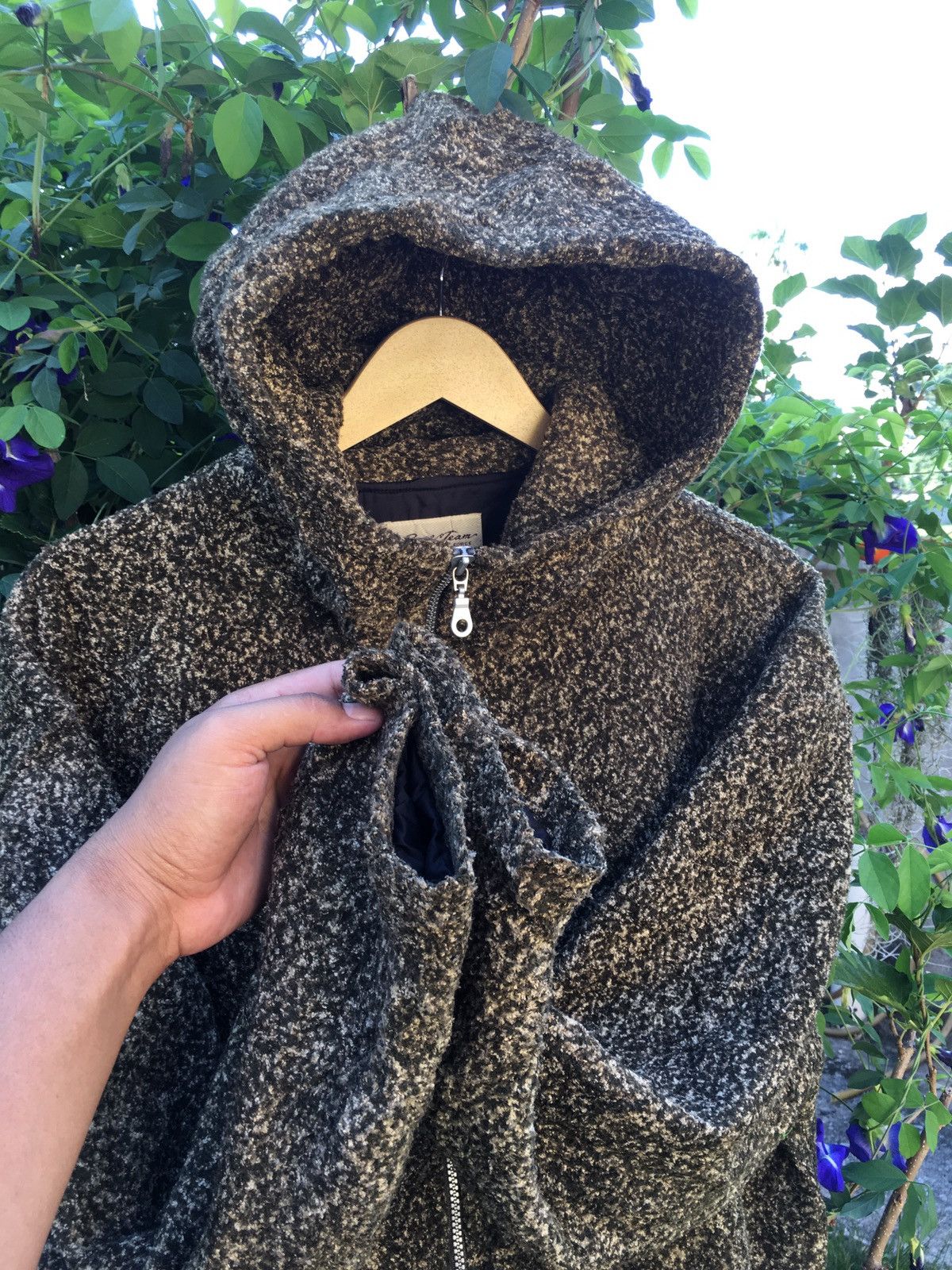 Japanese Brand EARTH TEAM GENTLE NATURAL FORCE FLEECE HOODED JACKET Size US L / EU 52-54 / 3 - 8 Thumbnail
