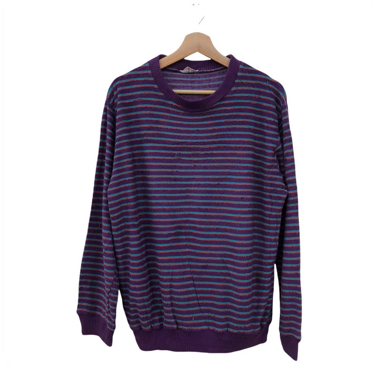 Japanese Brand STRIPE SWEATSHIRT VINTAGE CHECKMATE NICE DESIGN Size US M / EU 48-50 / 2 - 1 Thumbnail