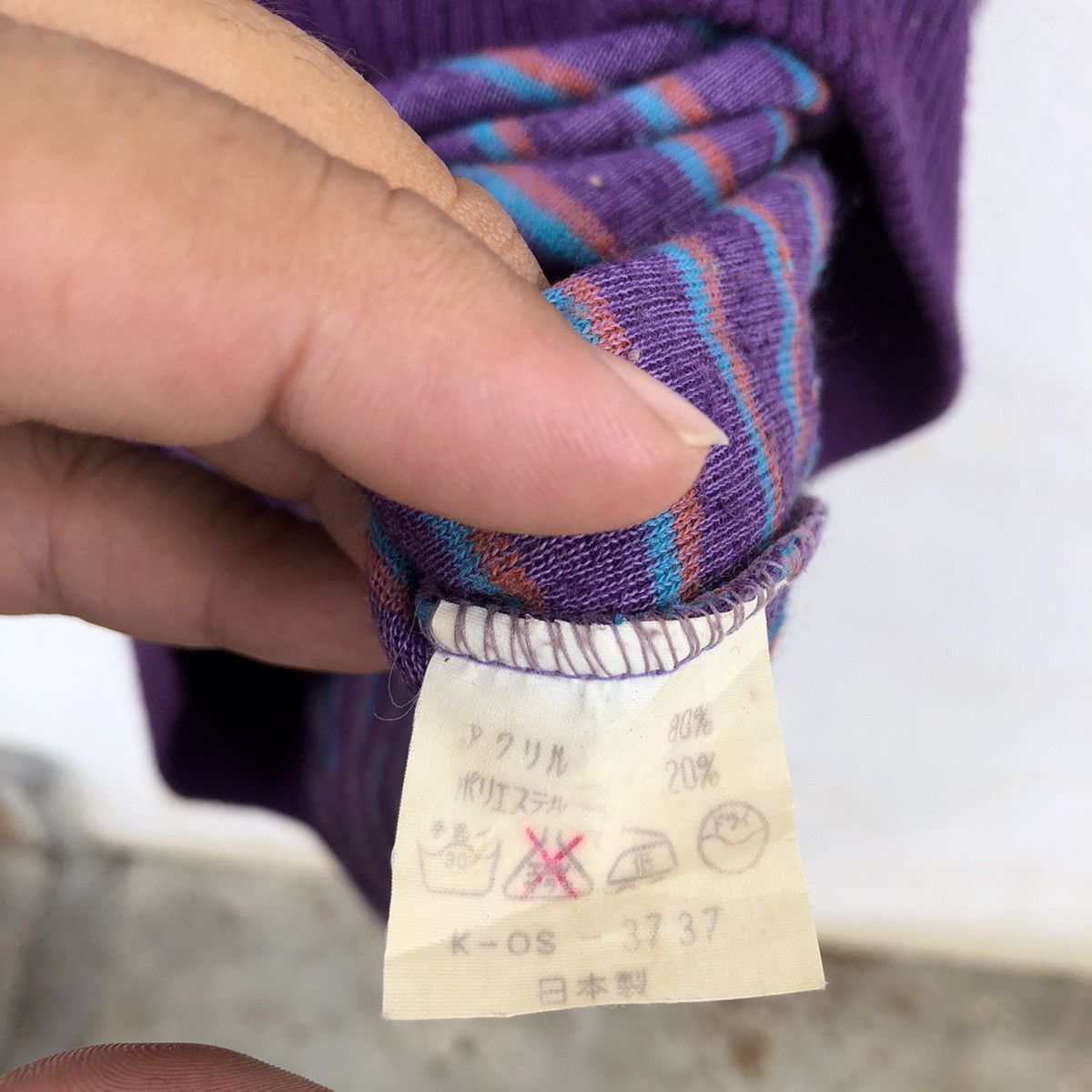 Japanese Brand STRIPE SWEATSHIRT VINTAGE CHECKMATE NICE DESIGN Size US M / EU 48-50 / 2 - 6 Thumbnail