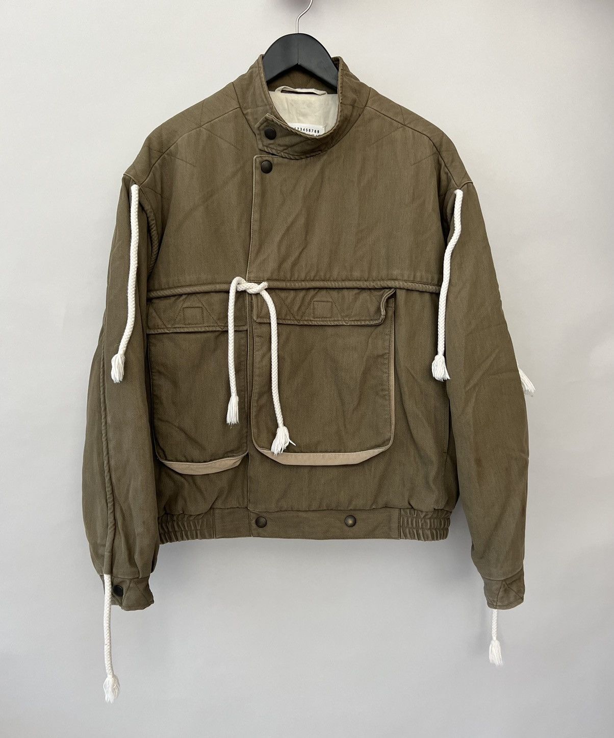 image of Maison Margiela Fw17 Tassel Bomber Jacket in Khaki, Men's (Size Medium)