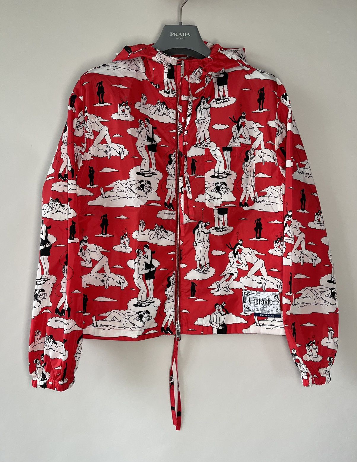 image of Prada Aw16 Kiss Jacket in Red, Men's (Size Small)