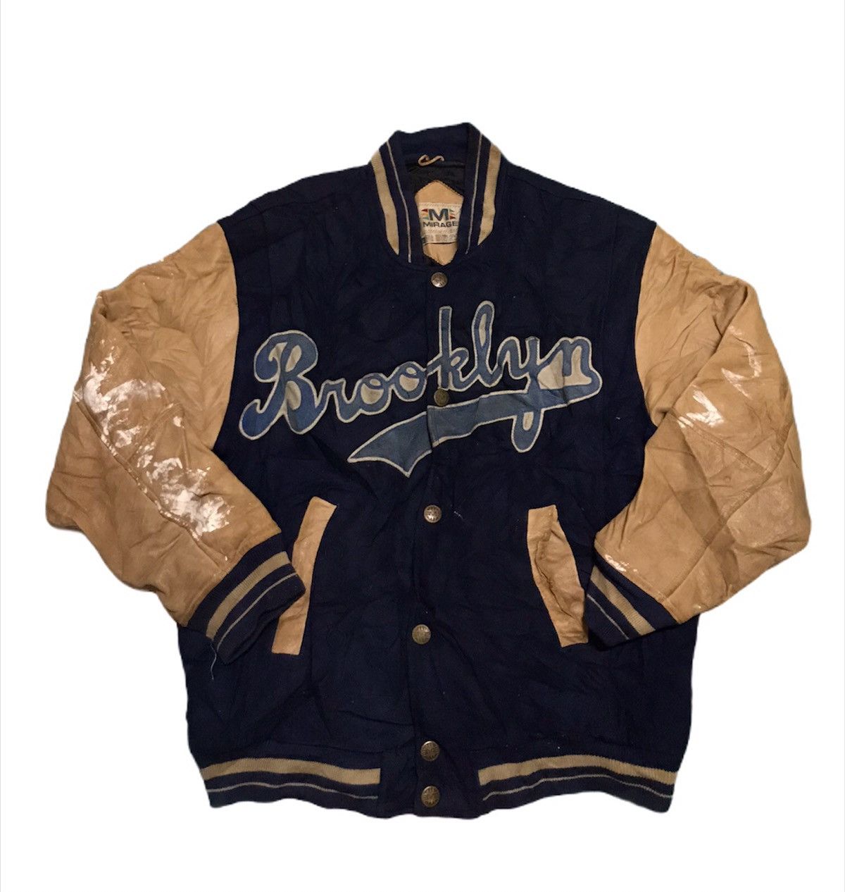 Vintage Pickup !! Mirage pig skin logo varsity jacket Size US L / EU 52-54 / 3 - 1 Thumbnail